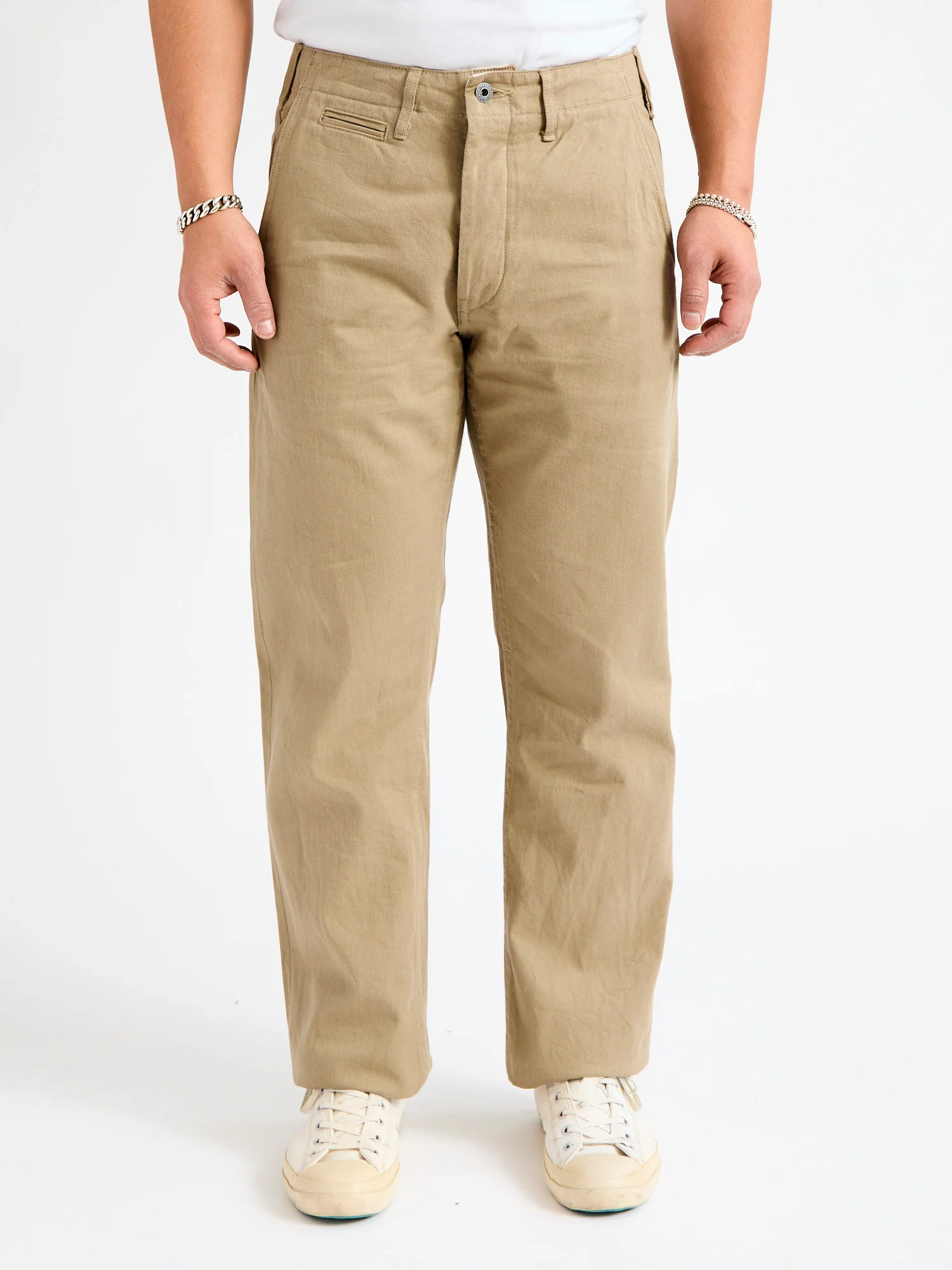 9.5oz Selvedge Chino in Khaki Beige - Image 2