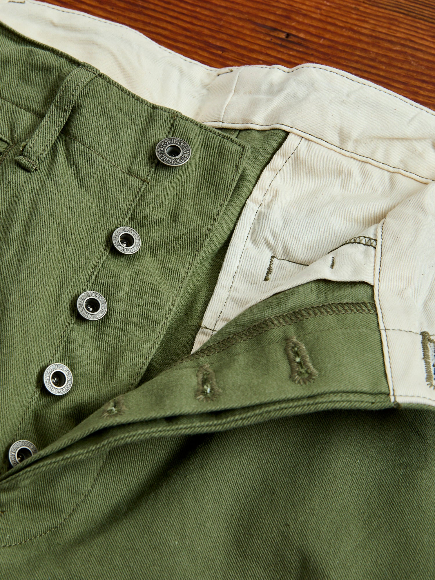 9.5oz Selvedge Chino in Light Olive - Image 8