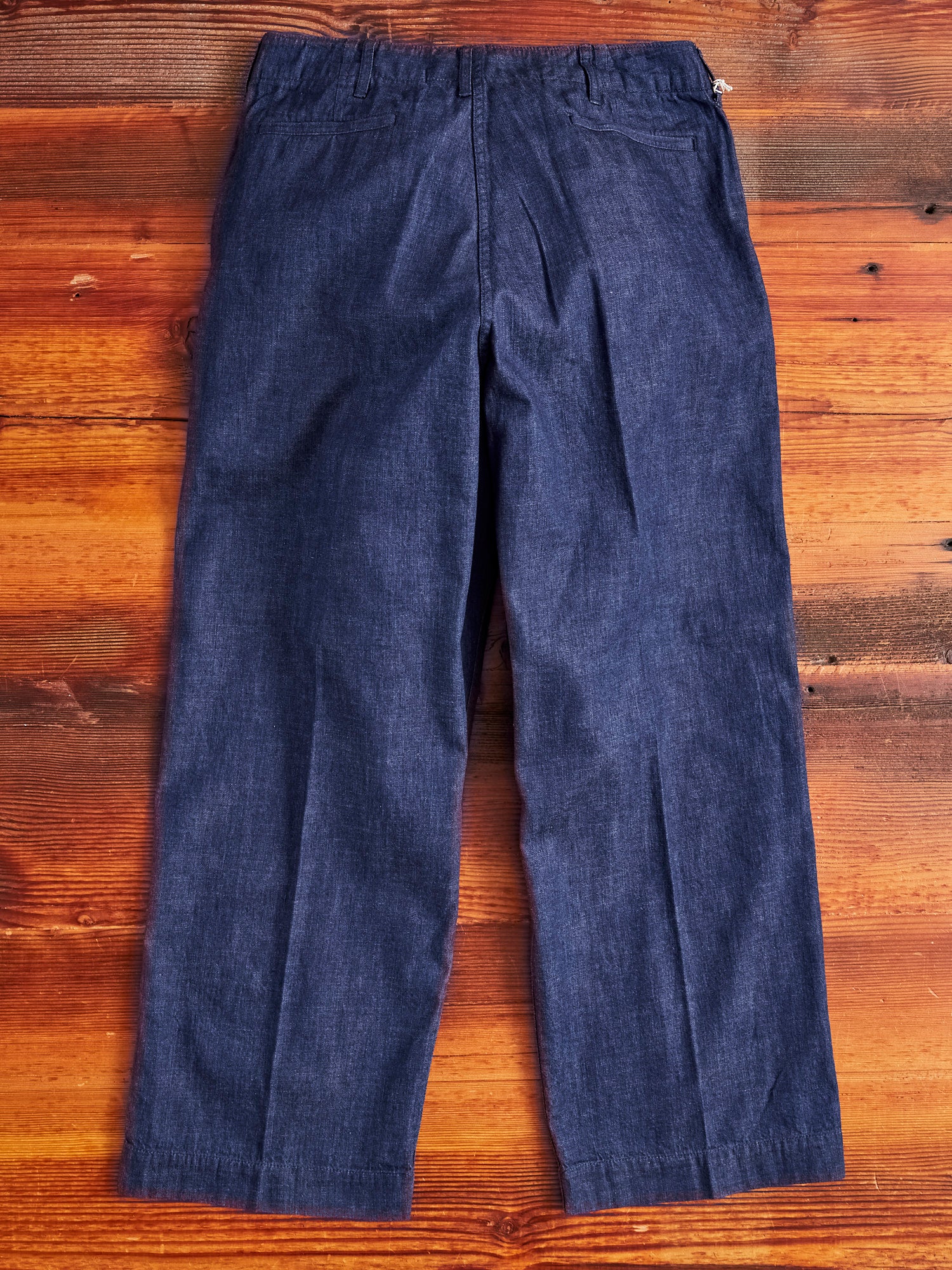 8oz Denim Military Trousers in Indigo - Image 10