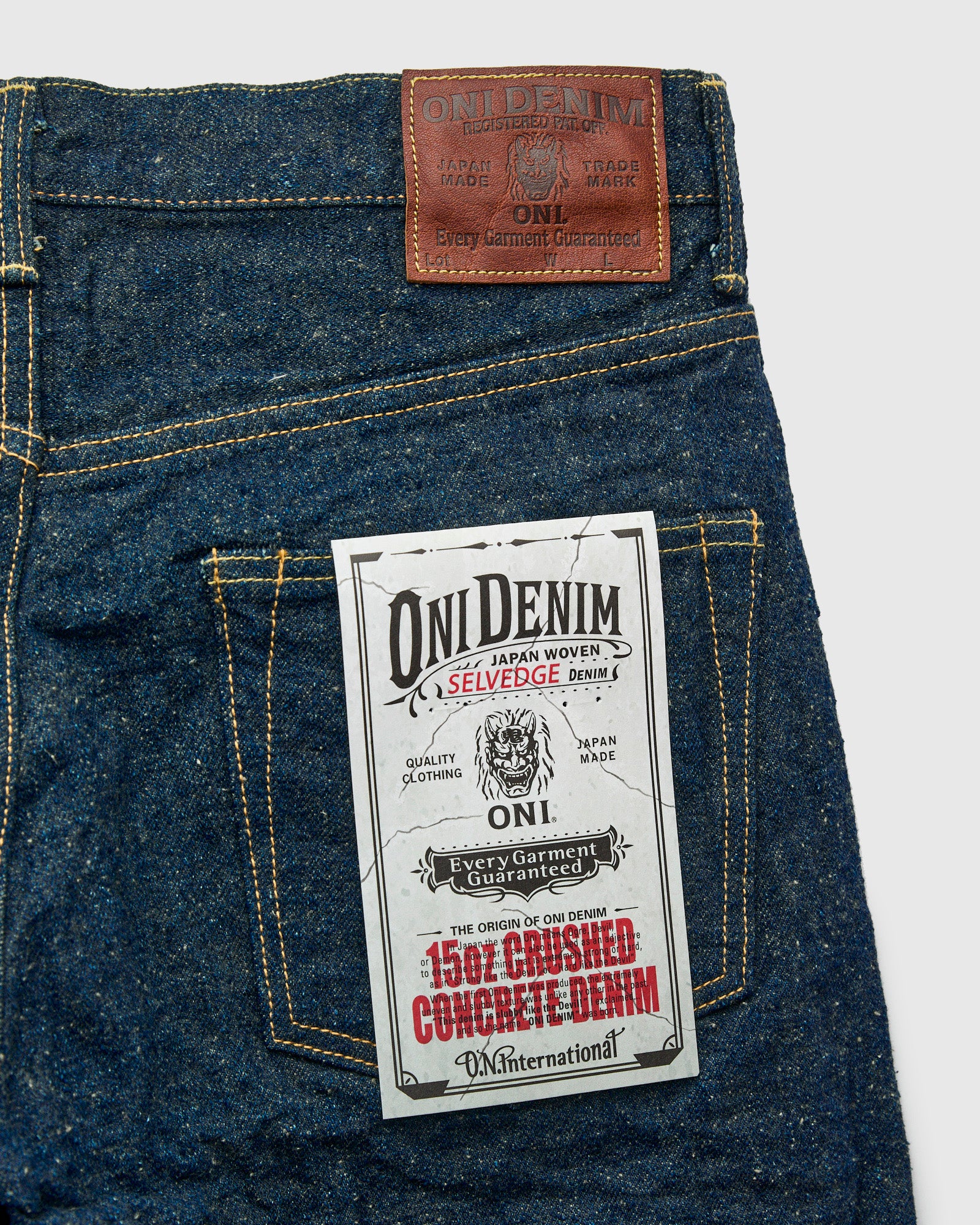 902CCD-GOLV "Crushed Concrete" 15oz Selvedge Denim - High Tapered Fit - Image 4