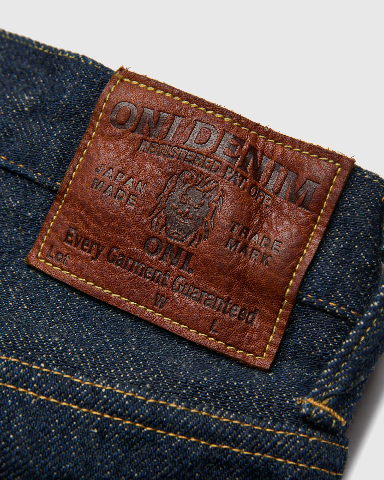 902ZR "Secret Denim – Beige Kabuki" 20oz Selvedge Denim - High Tapered Fit - Image 6