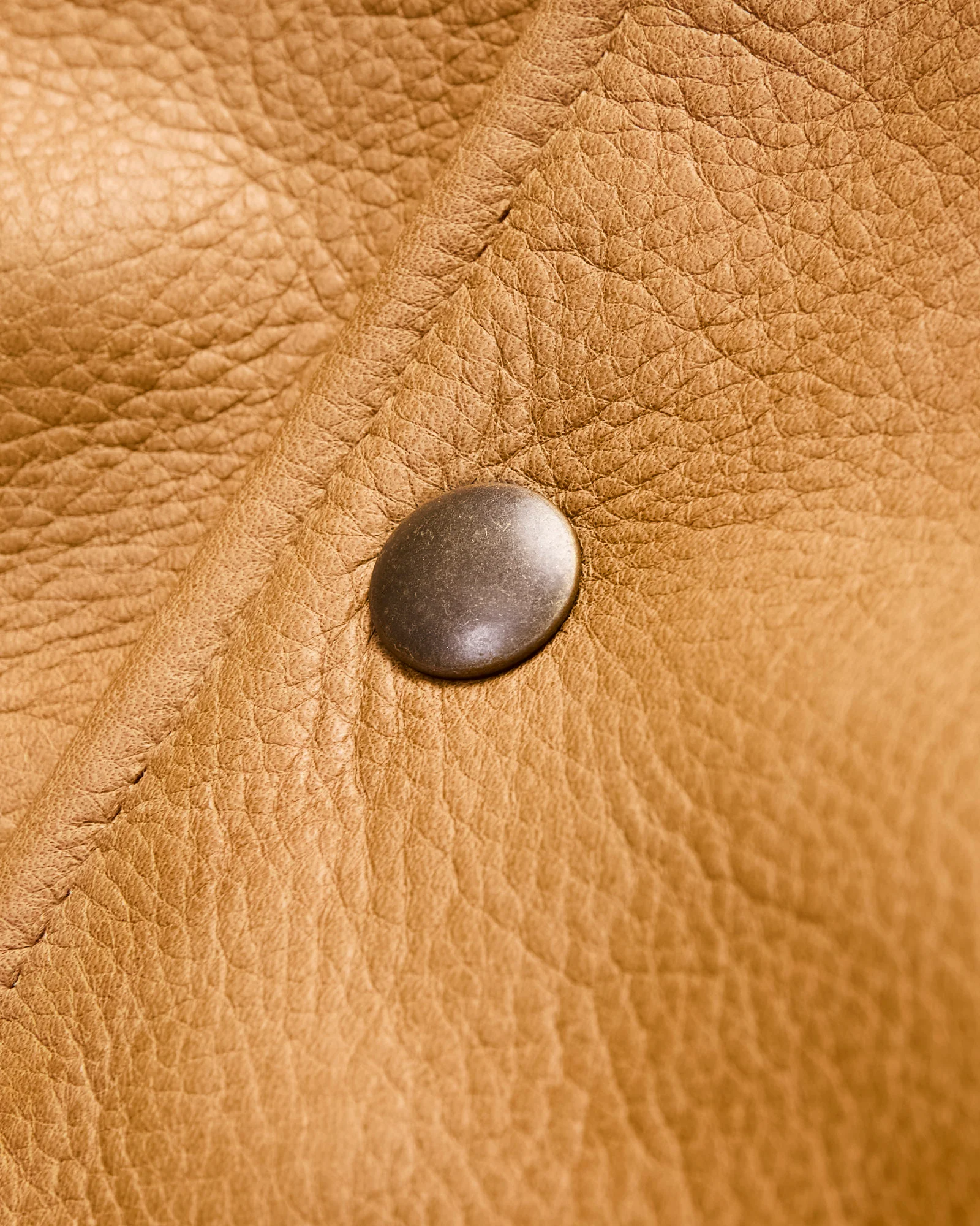 All-City Leather Jacket in Rust - Image 5