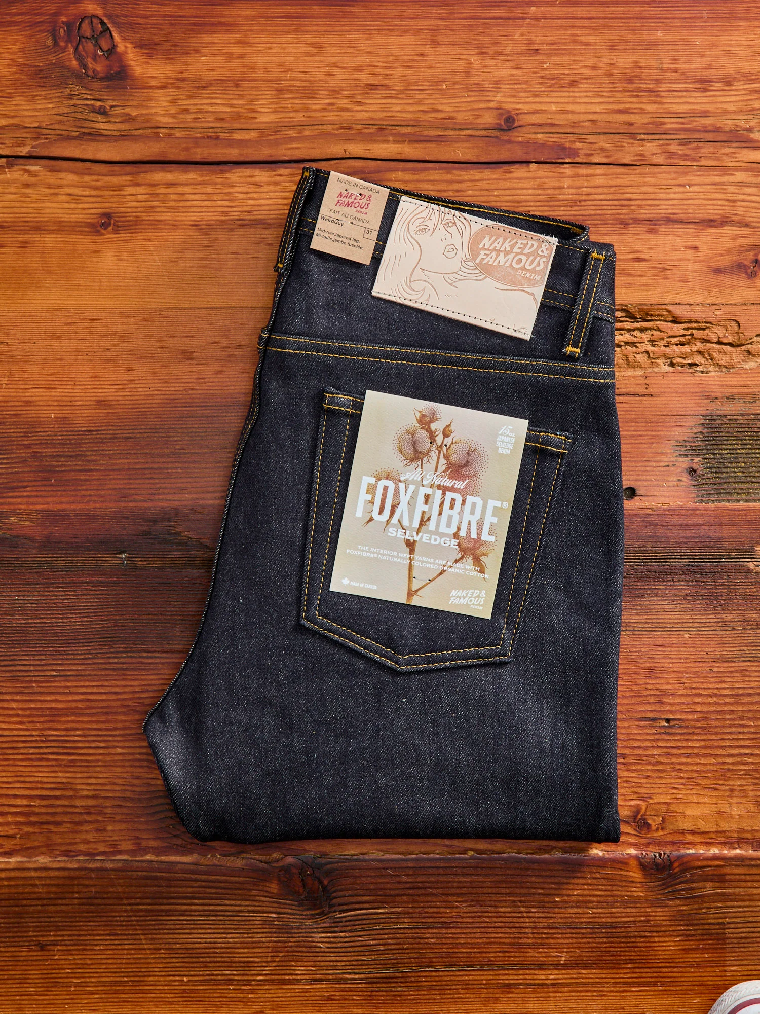 "All Natural Foxfibre" 15oz Selvedge Denim - Weird Guy Fit - Image 2