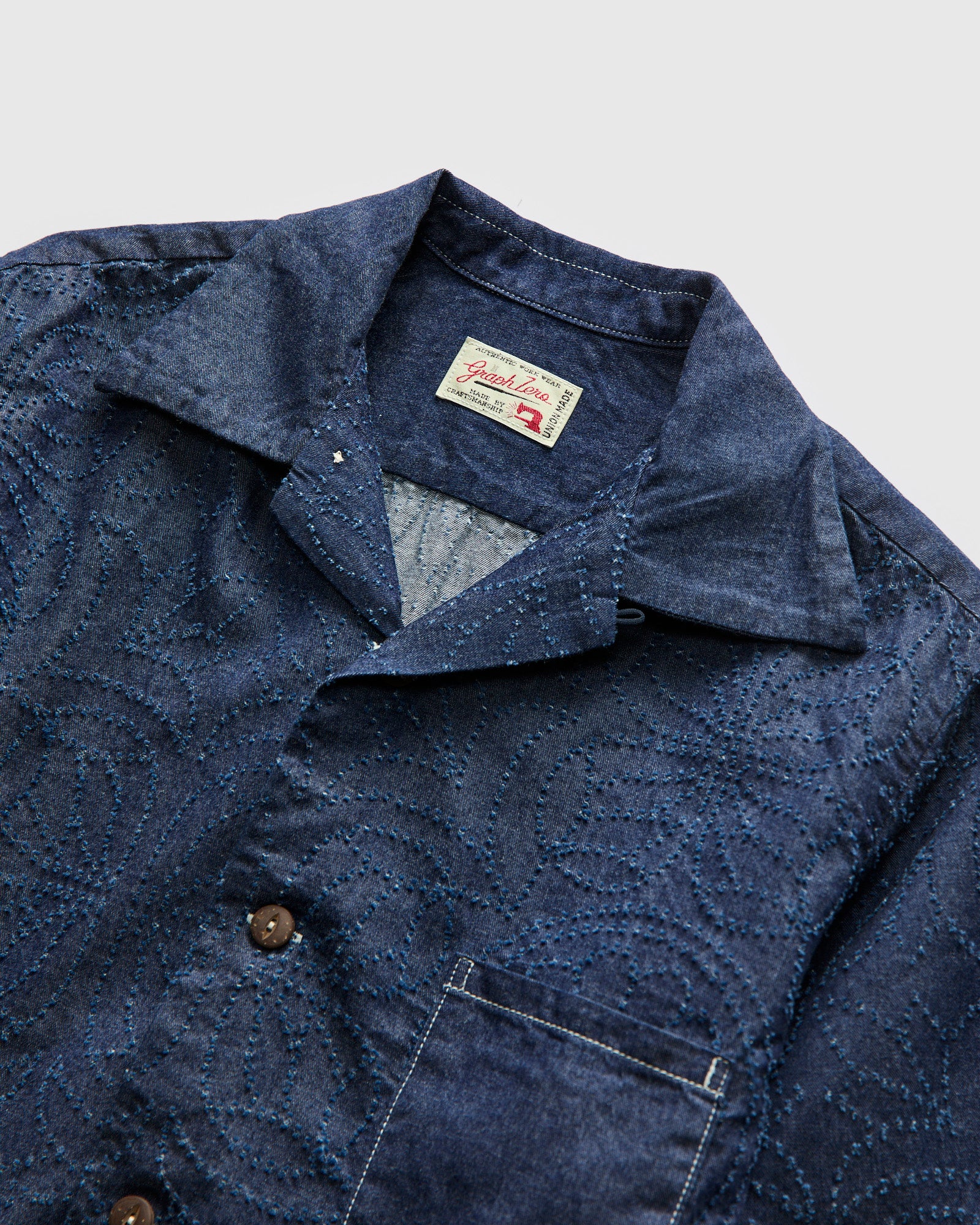 Aloha Shirt in Indigo Flower - Image 4