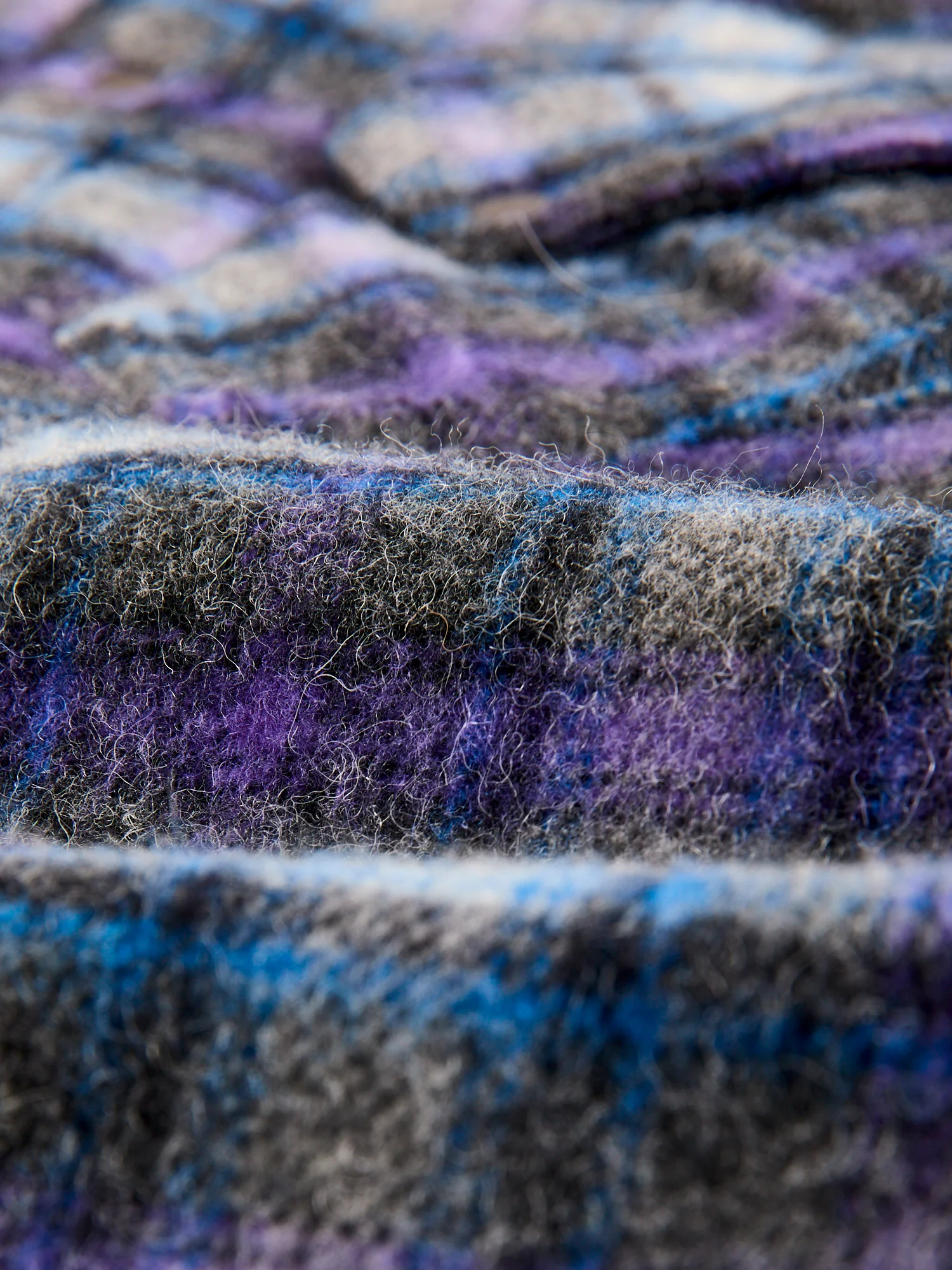 Alpaca Shaggy Western Button-Down Shirt in Purple - Image 8