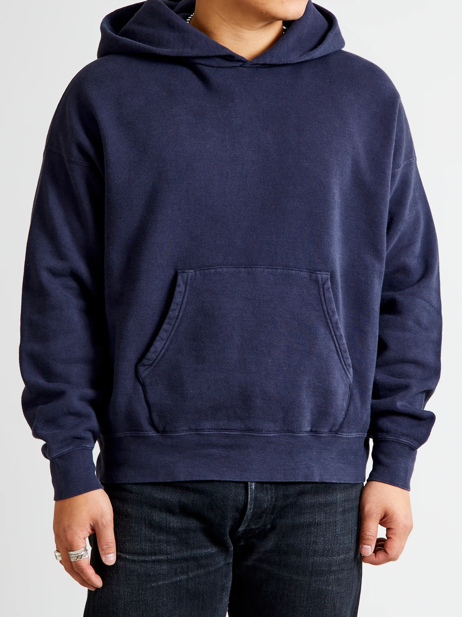 Amplus SB Pullover Hoodie (Uneven Dye) in Navy - Image 2