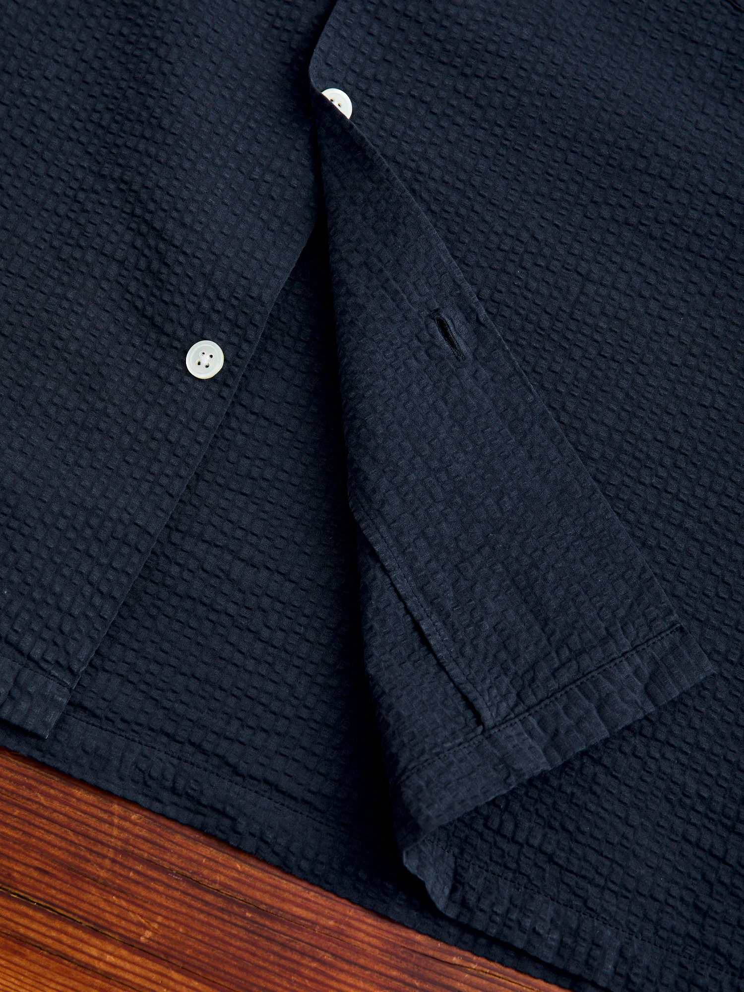 Atlantico Camp Collar Button-Up Shirt in Navy - Image 8