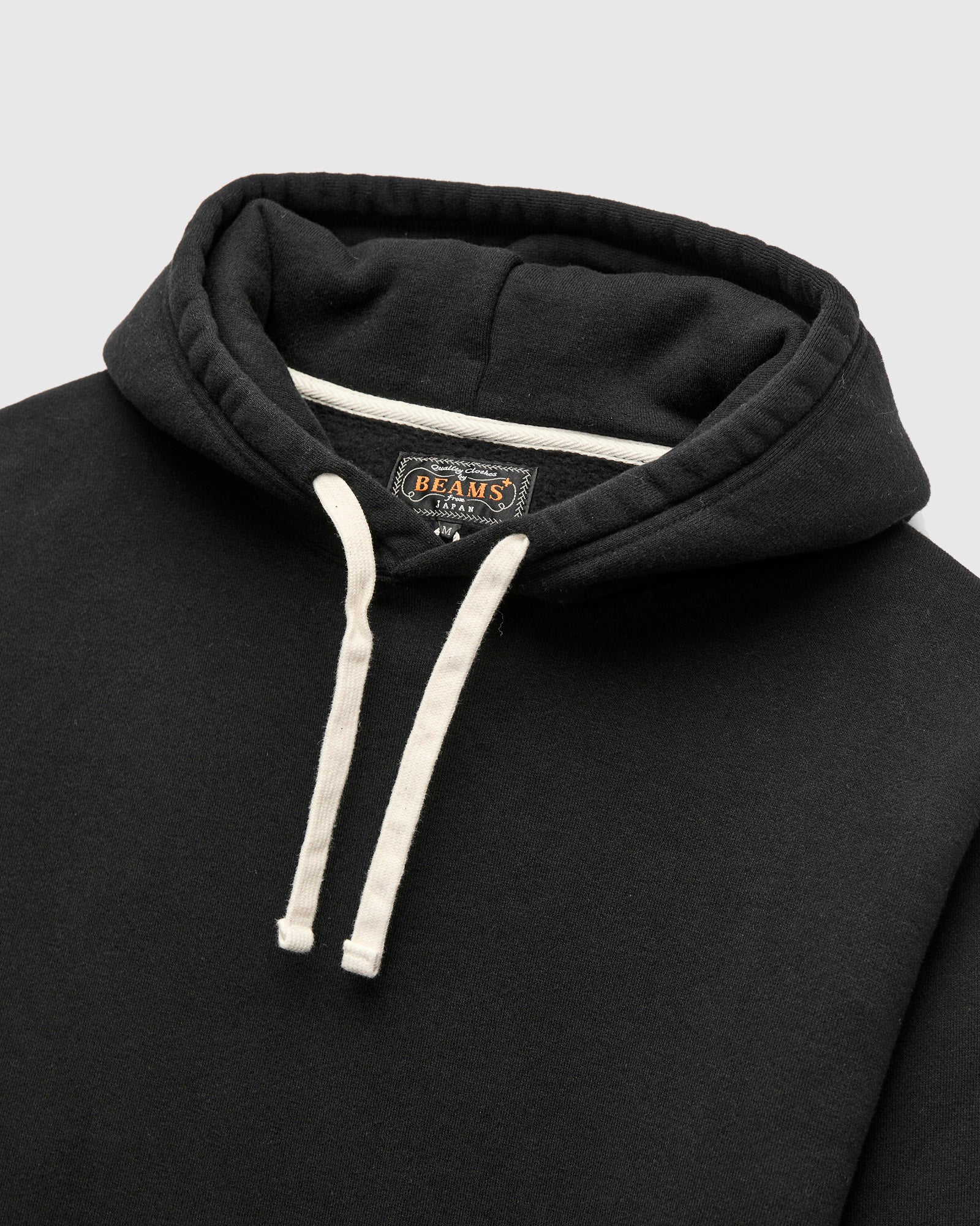 Azuma-Knit Fleece Pullover Hoodie in Black - Image 3