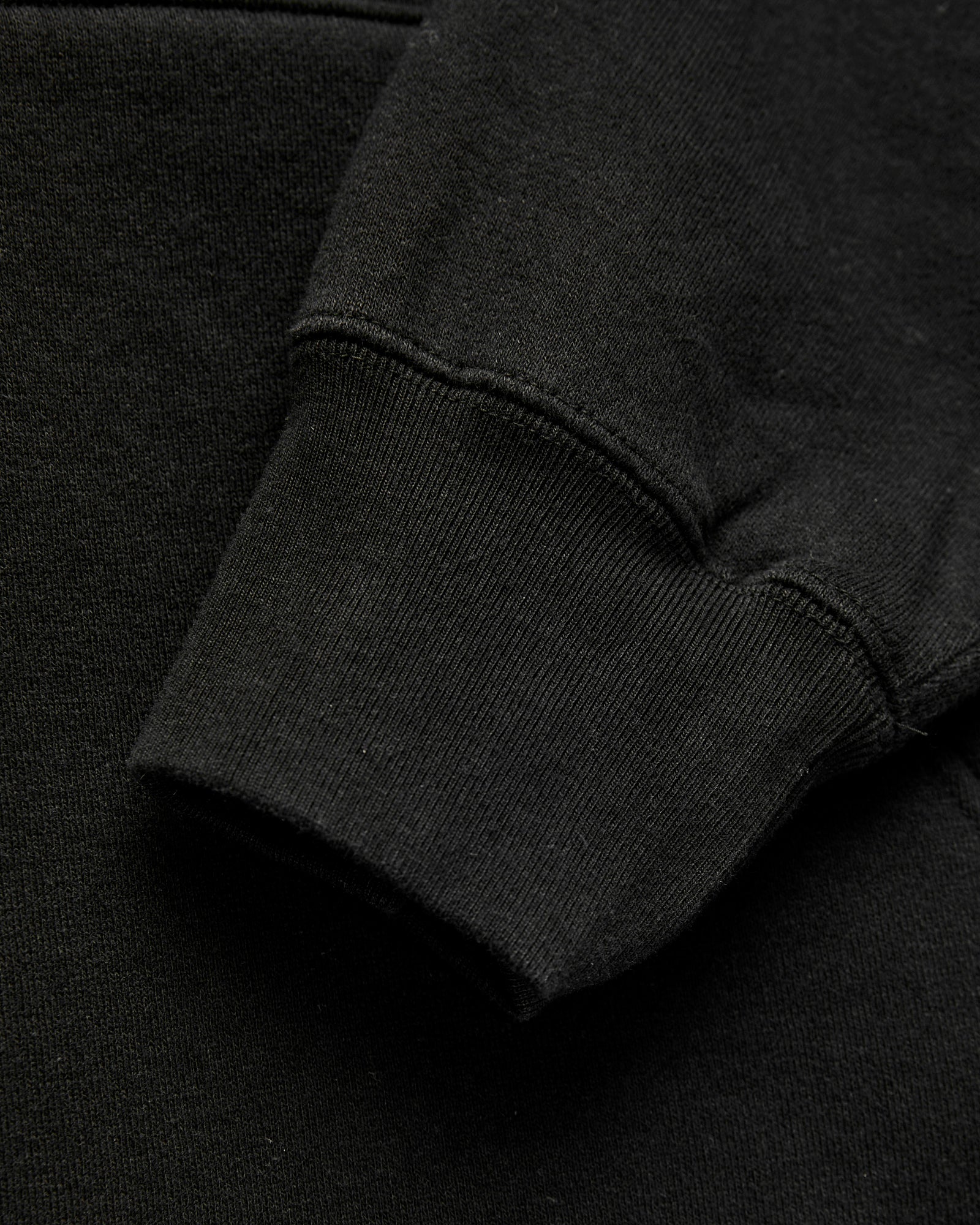 Azuma-Knit Fleece Pullover Hoodie in Black - Image 5