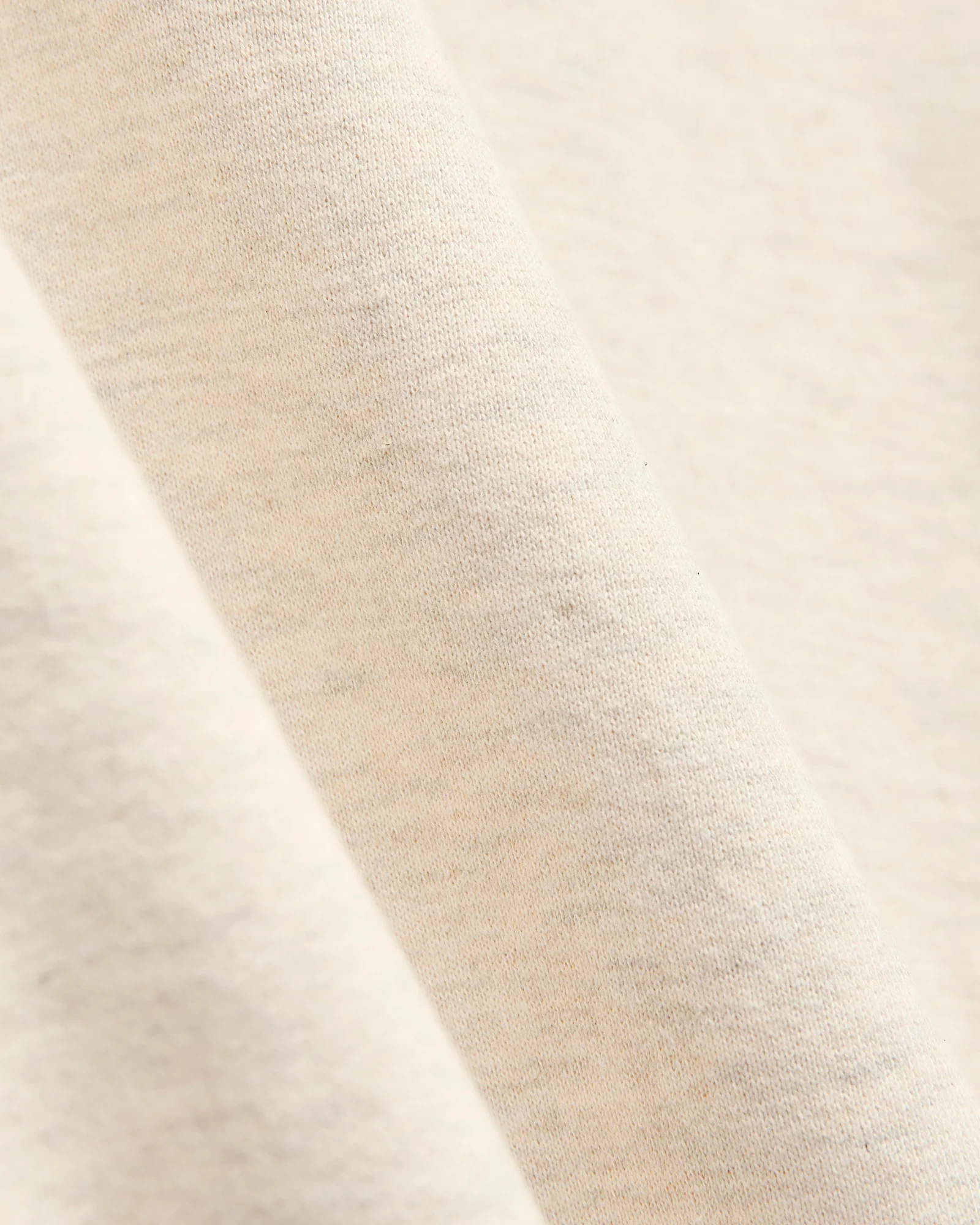 Azuma-Knit Fleece Pullover Hoodie in Oatmeal - Image 6