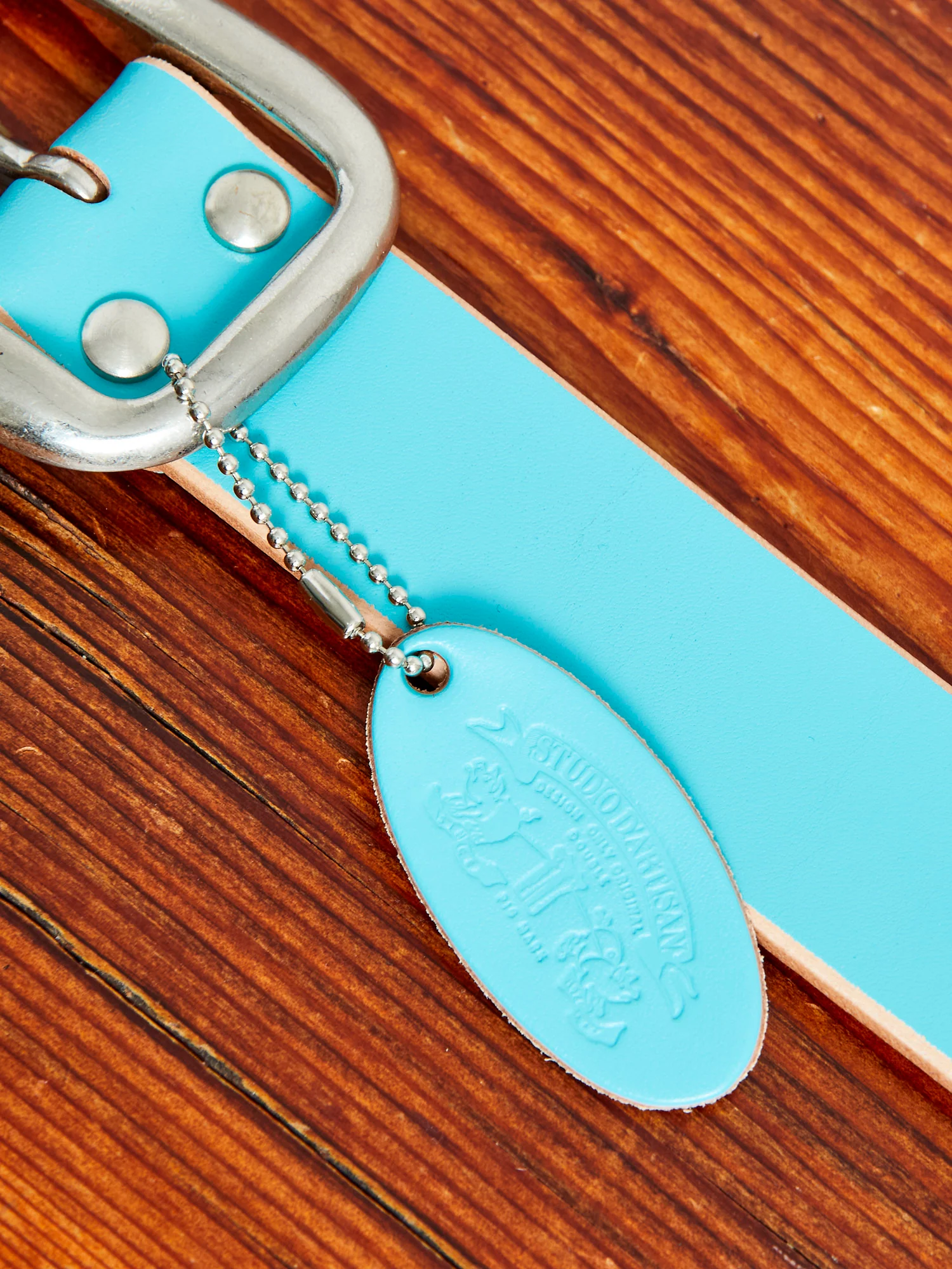 B-87 Leather Belt in Emerald - Image 7