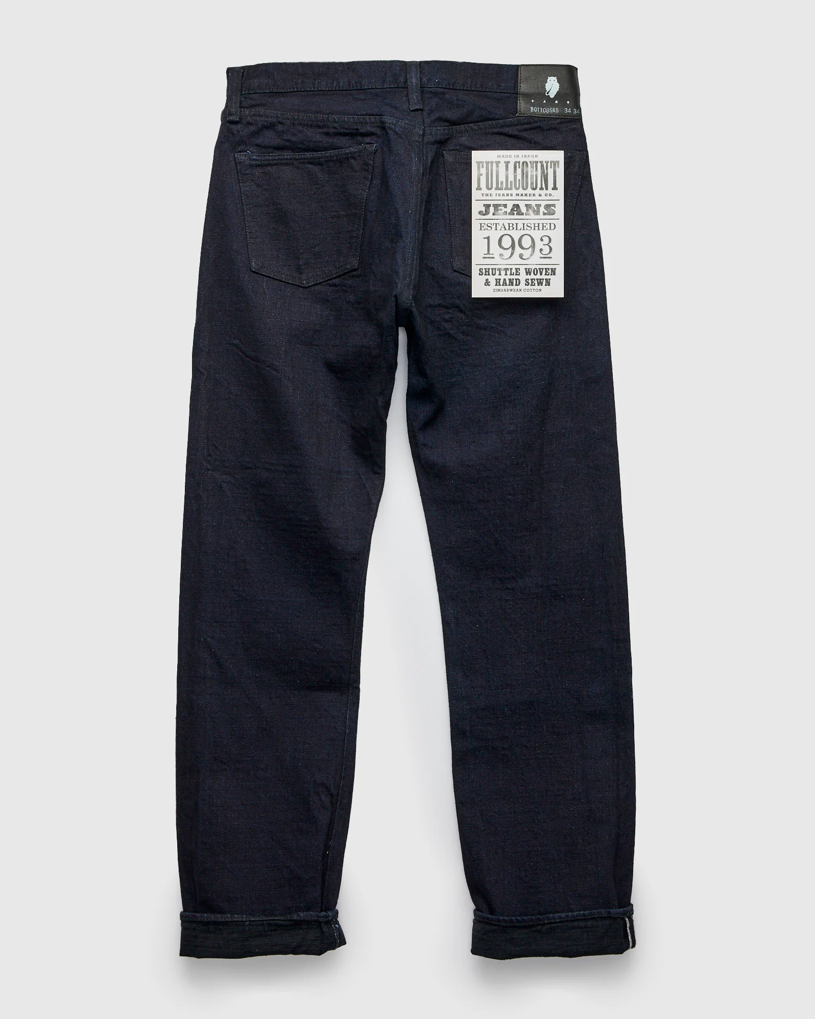 B1108SRB "Super Rough" 15.5oz Indigo/Black Selvedge Denim - Slim Straight Fit - Image 3