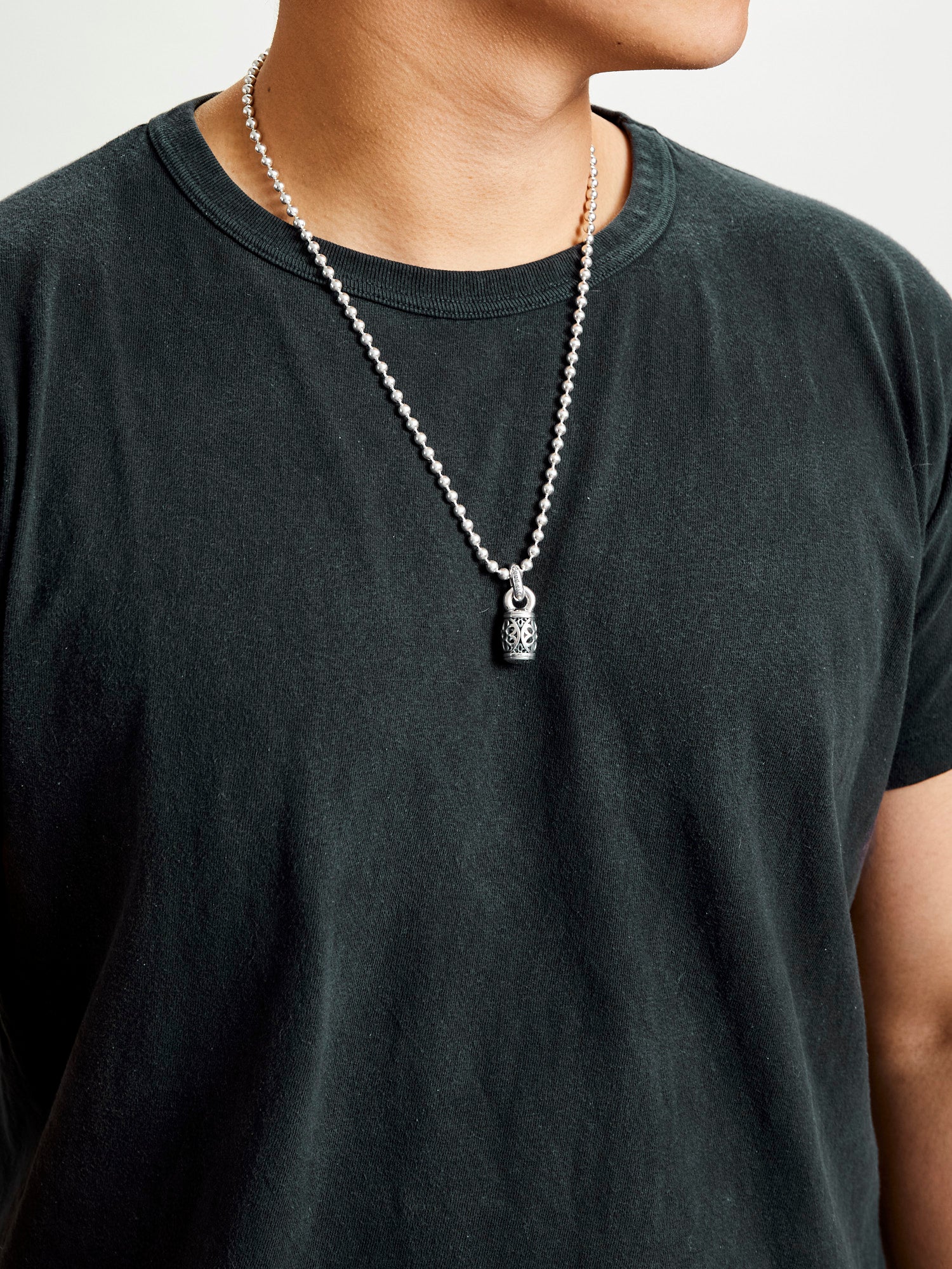 Baby Barrel Pendant in Sterling Silver - Image 2