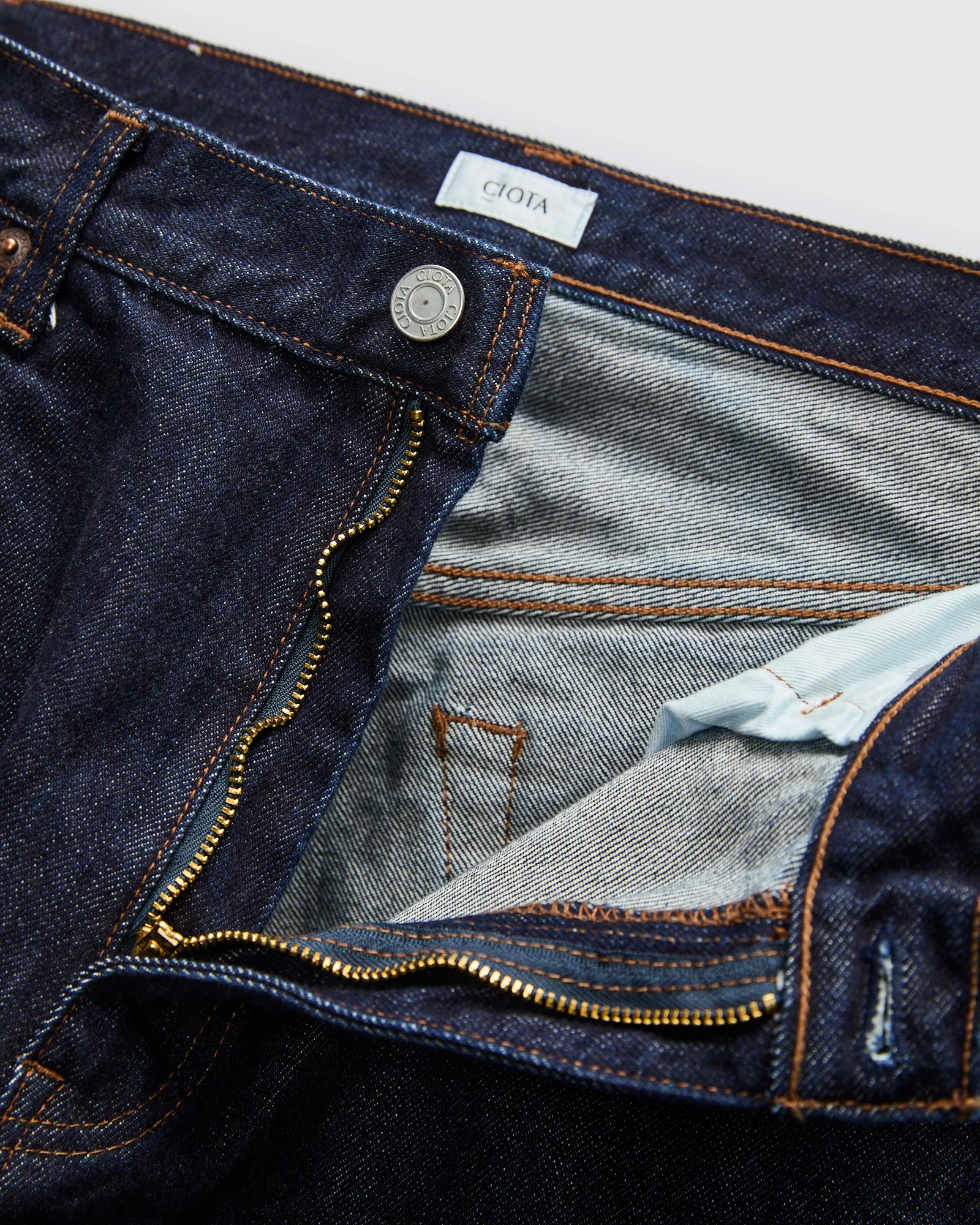 Baggy 5 Pocket Selvedge Denim Pants in Indigo - Image 6