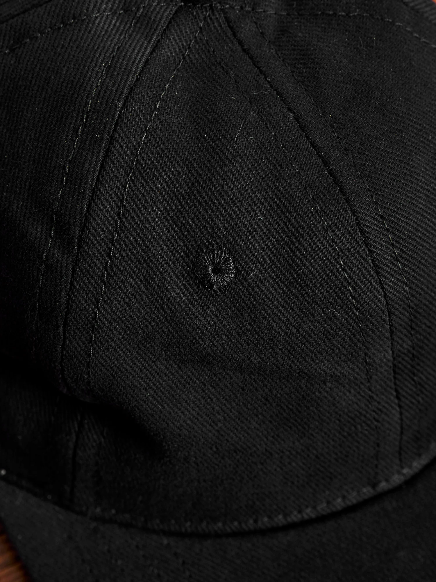 Baseball Hat in Black Denim - Image 6