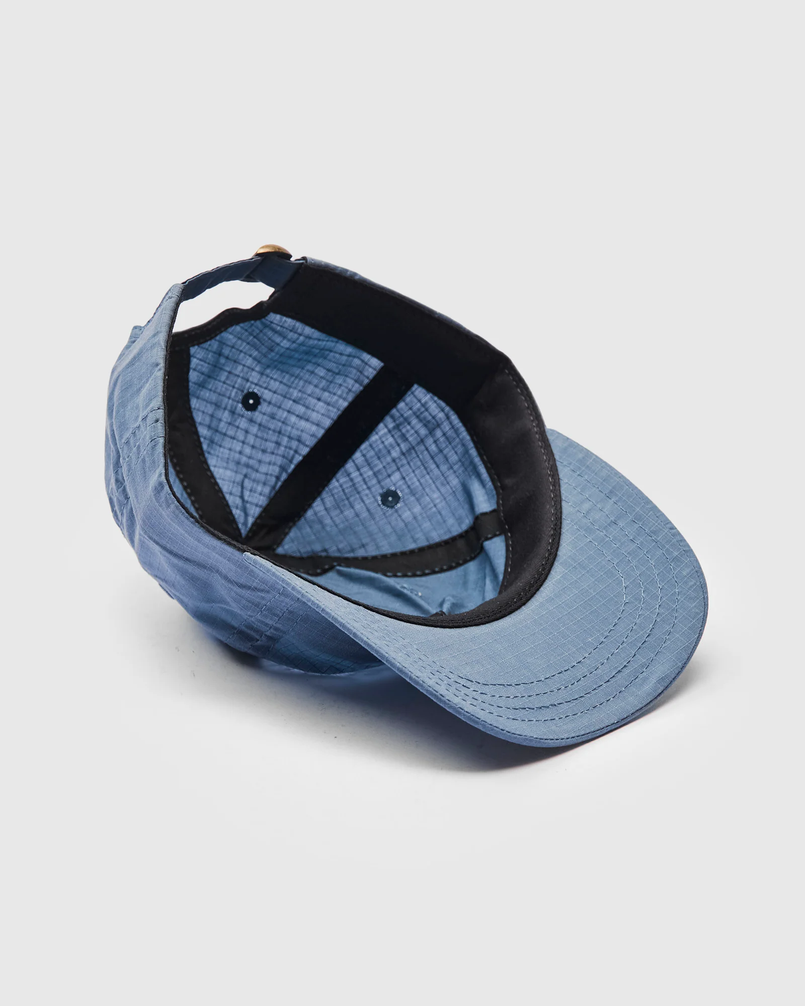 Baseball Hat in Waxed Ripstop Faded Blue - Image 5