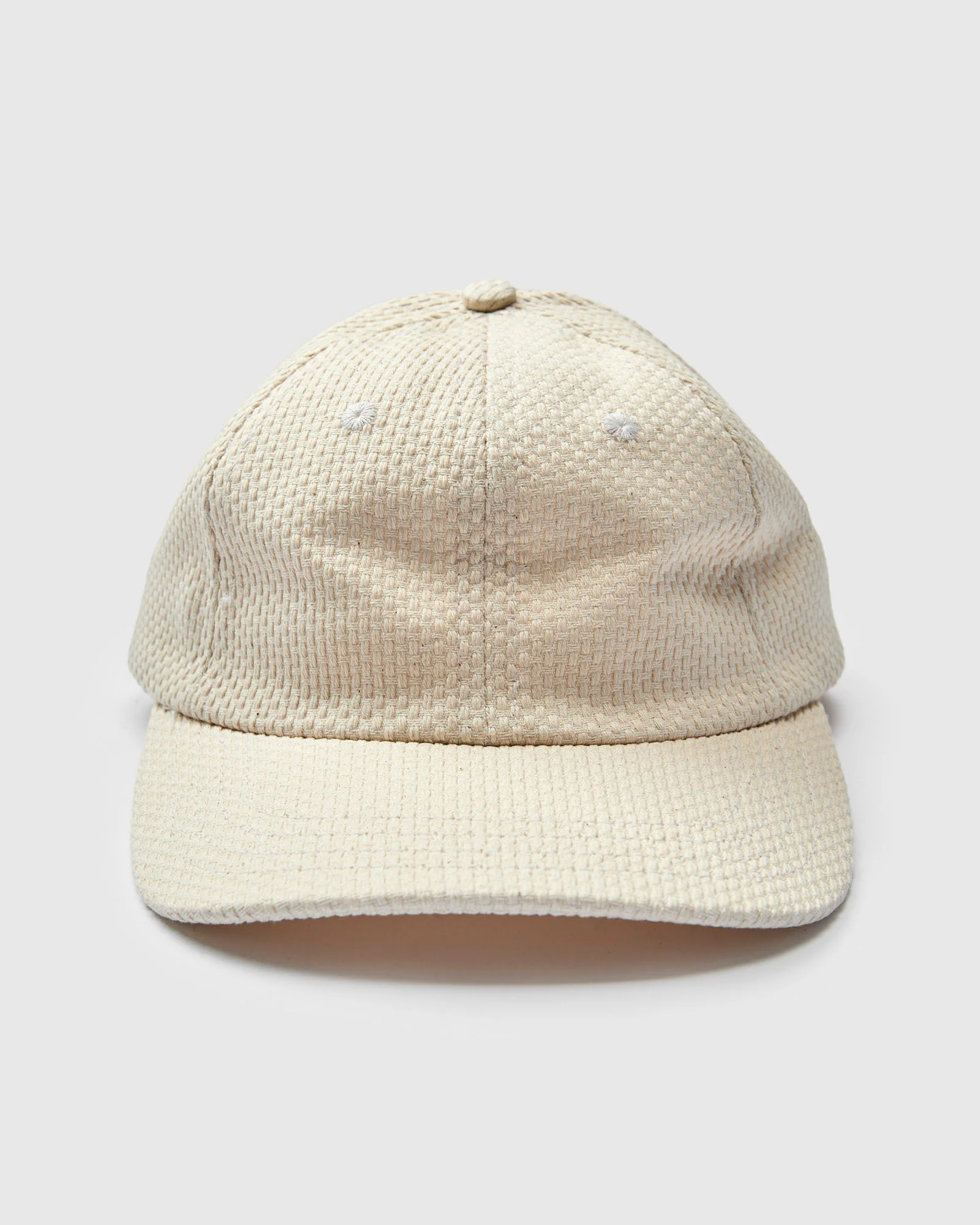 Baseball Hat in Natural Sashiko - Image 2