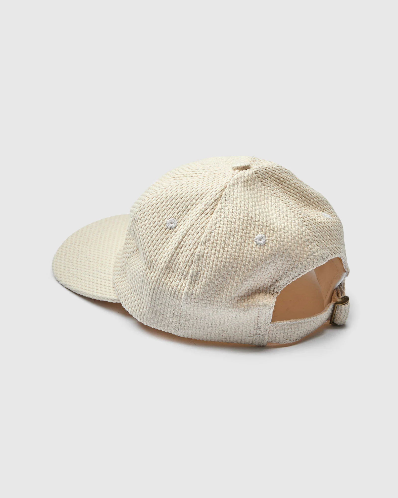 Baseball Hat in Natural Sashiko - Image 3