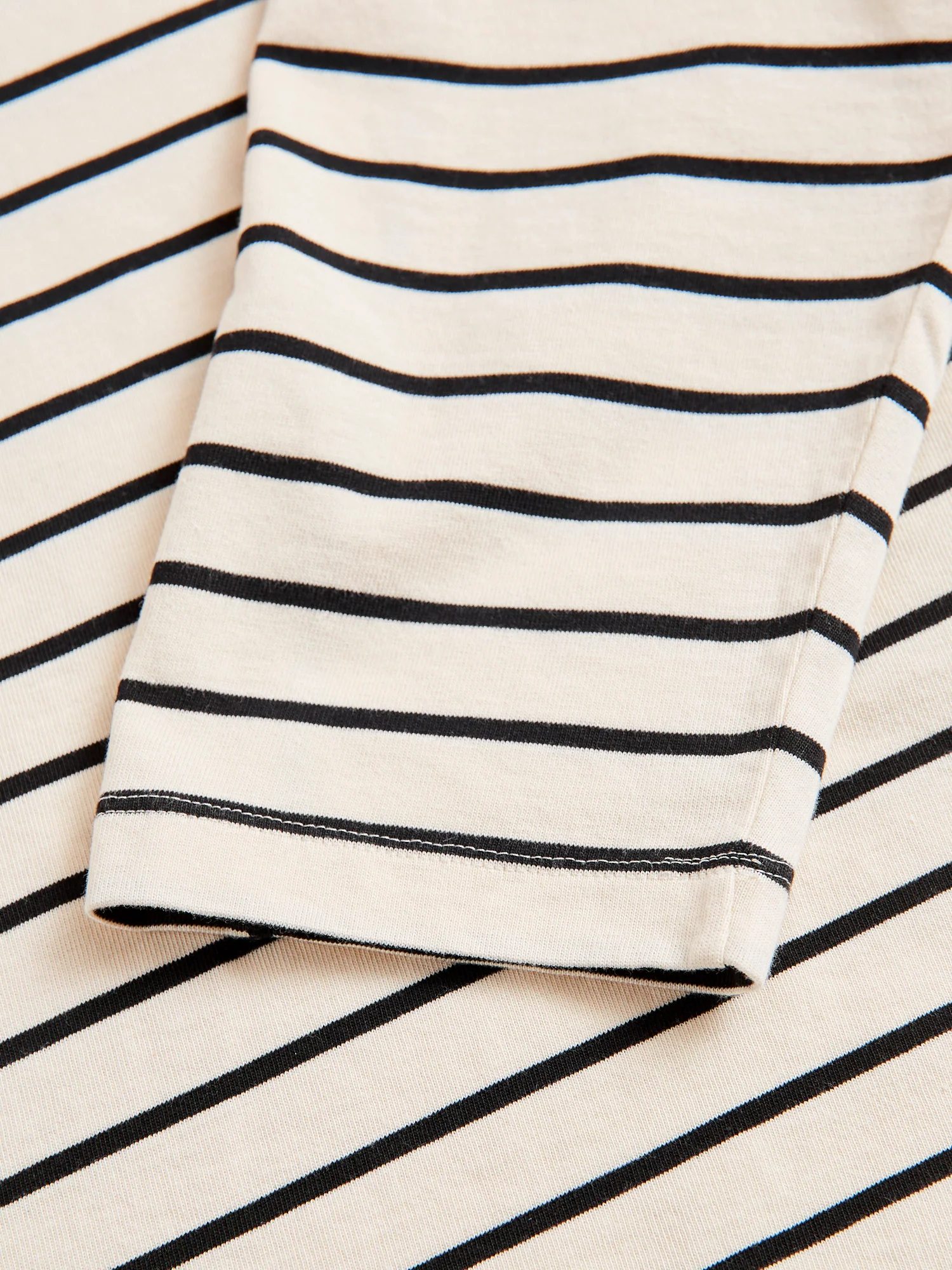 Basic Stripe T-Shirt in Ecru/Black - Image 4