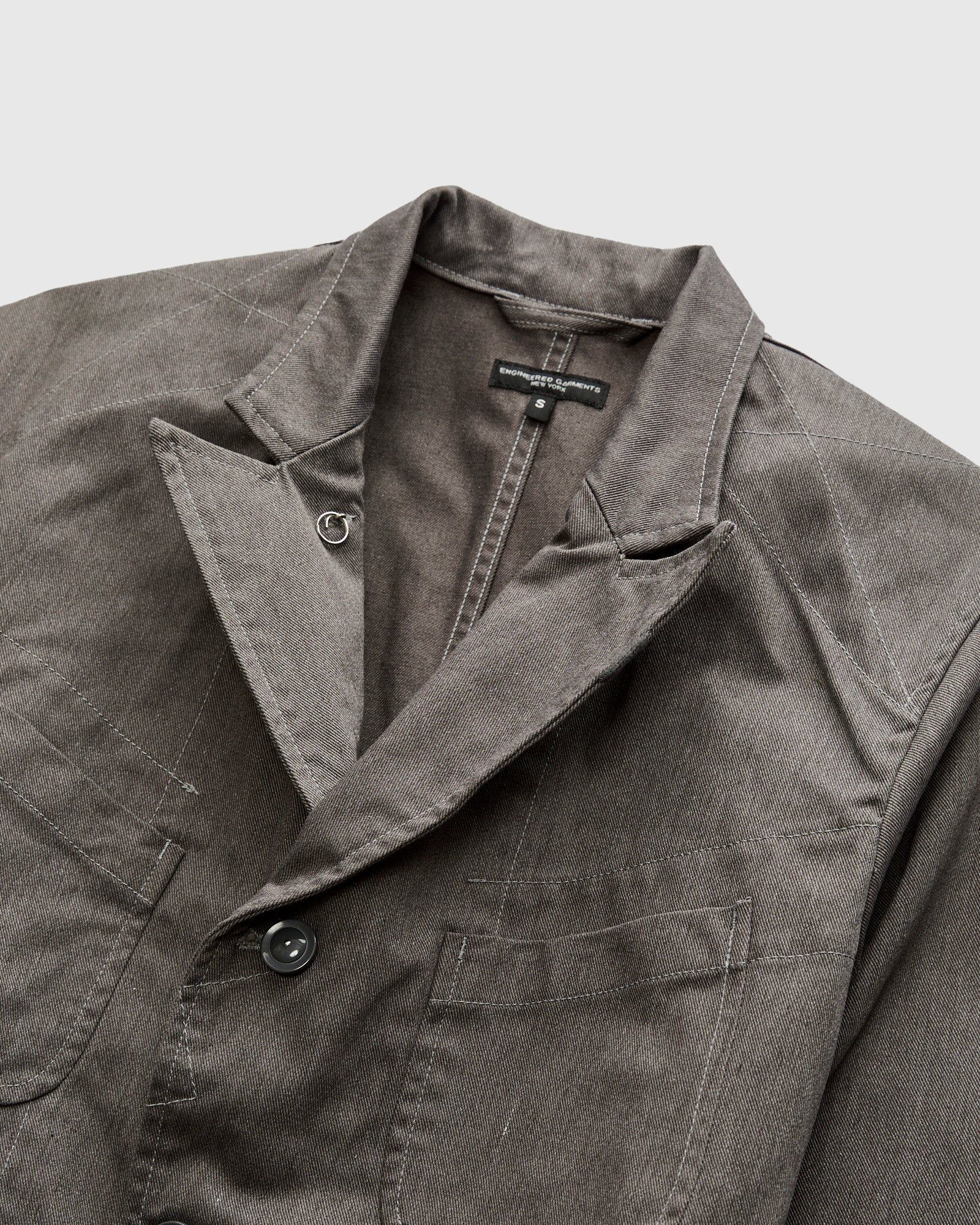 Bedford Jacket in Grey PC Tanker Twill - Image 4