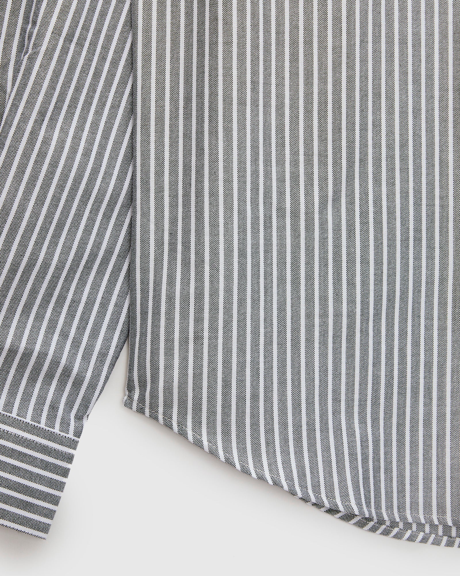 Belavista Stripe Button-Up Shirt in Black - Image 7