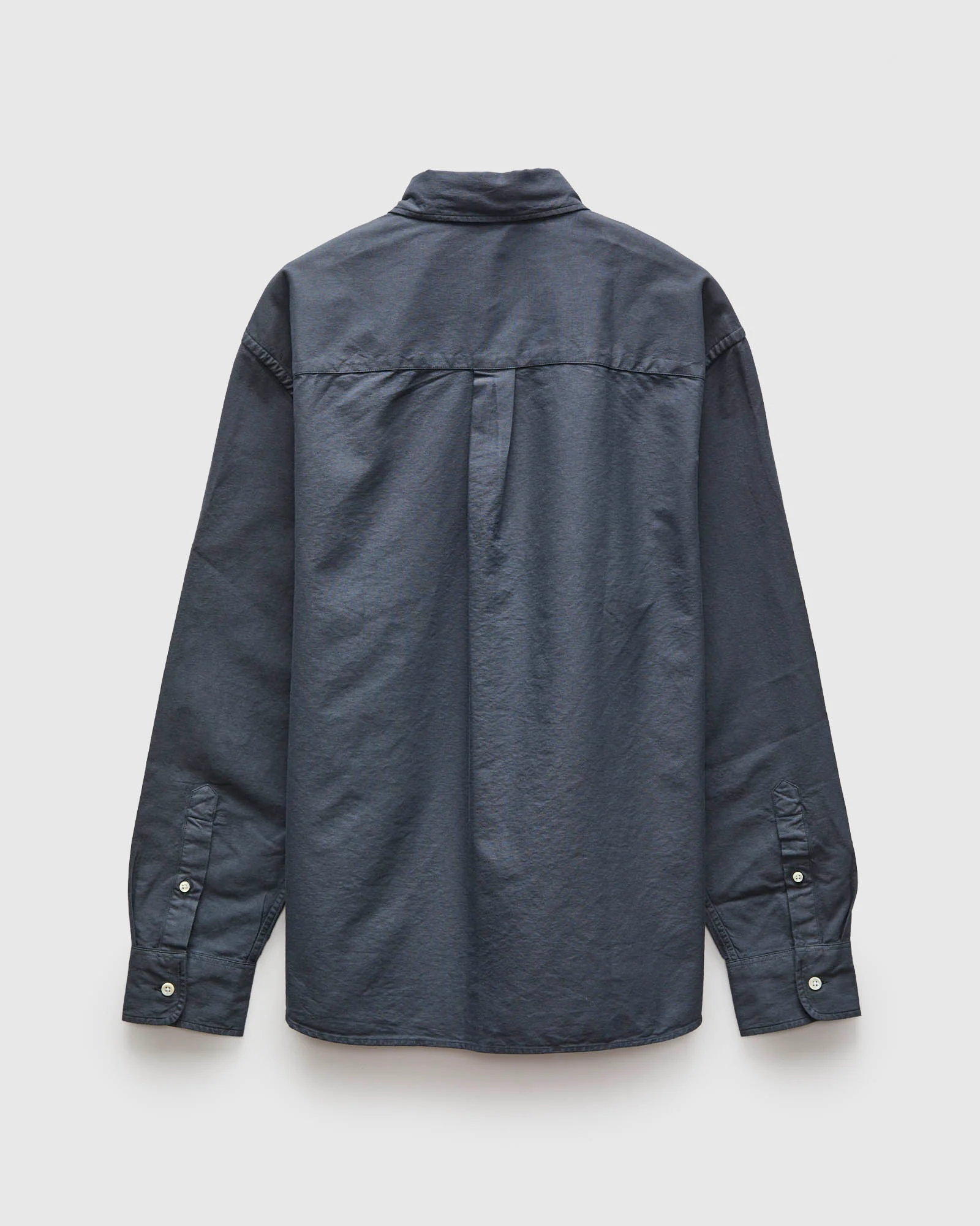 Big Oxford Shirt in Garment Dyed Navy - Image 3