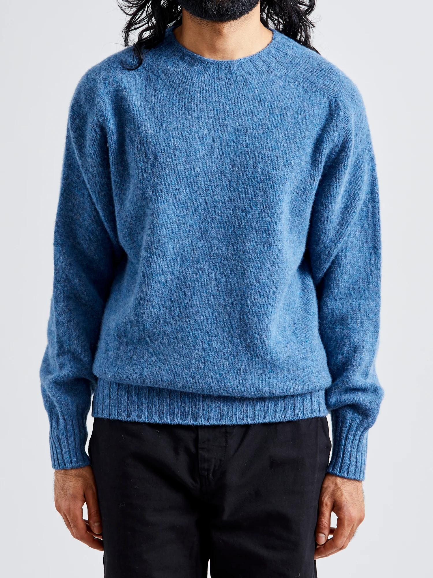 "Birth of the Cool" Wool Sweater in Paradise Blue - Image 2
