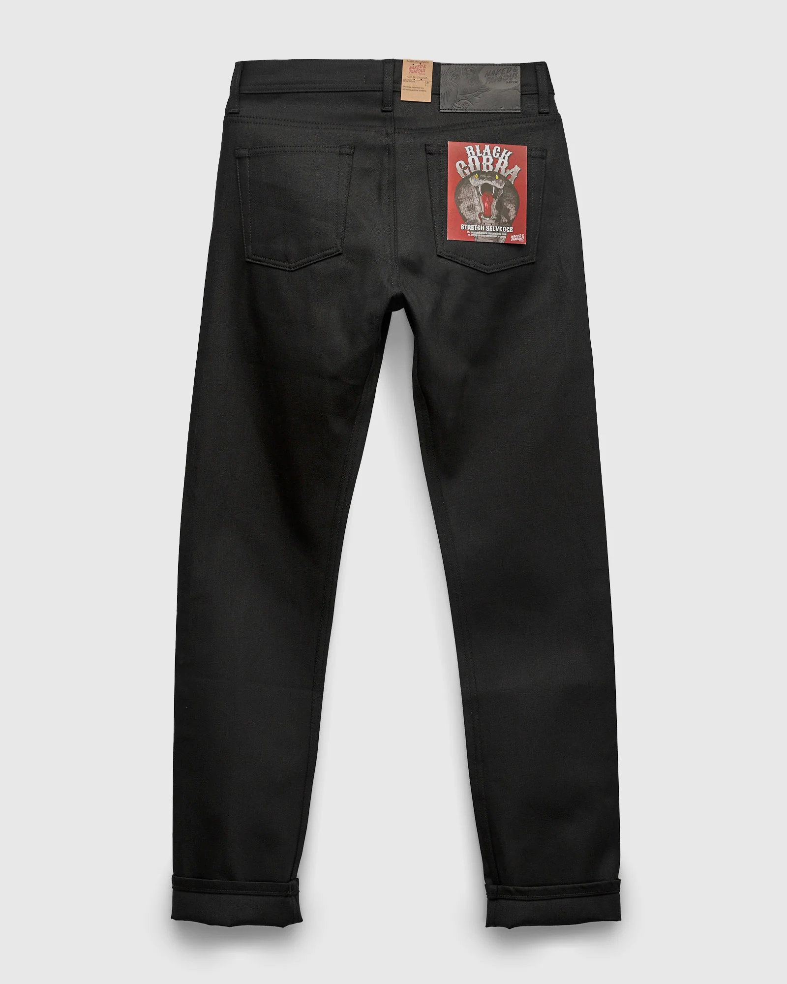 "Black Cobra Stretch" 12oz Selvedge Denim - Weird Guy Fit - Image 3
