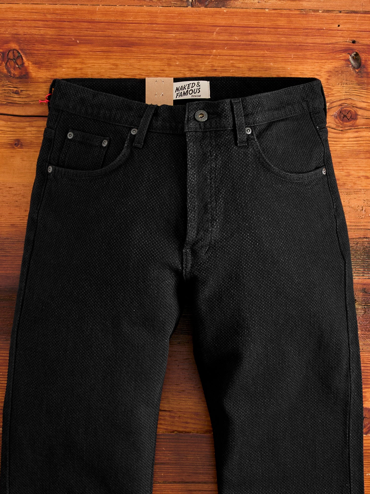 "Black Kikko" 12.5oz Jacquard Denim - Easy Guy Fit - Image 3