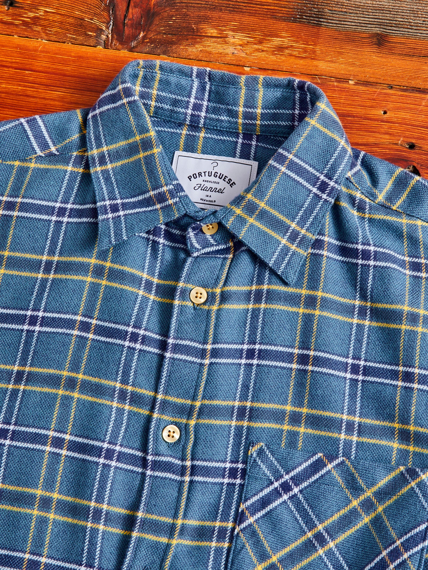 Blue Water Button-Up Shirt in Cerulean - Image 3