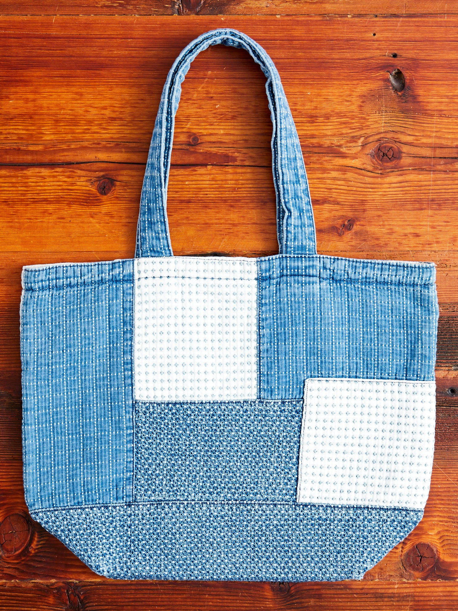 Medium Boro Patchwork Tote Bag in 3-Year Wash - Image 6
