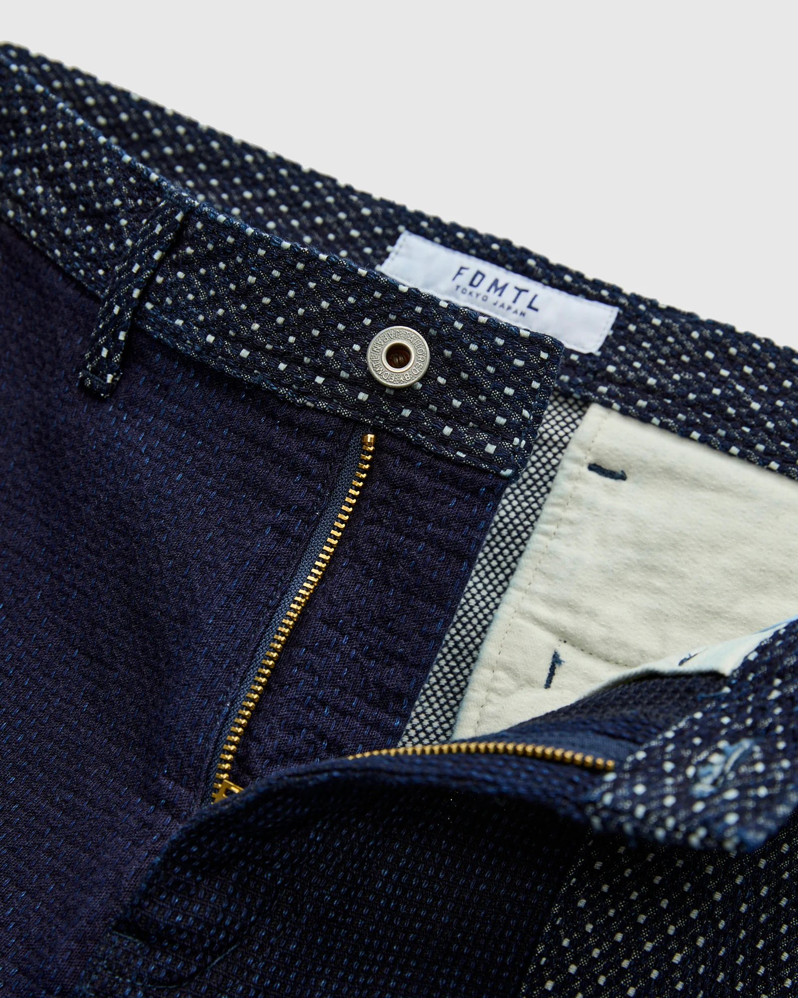 Boro Patchwork Wide Pants in Rinsed Indigo - Image 6