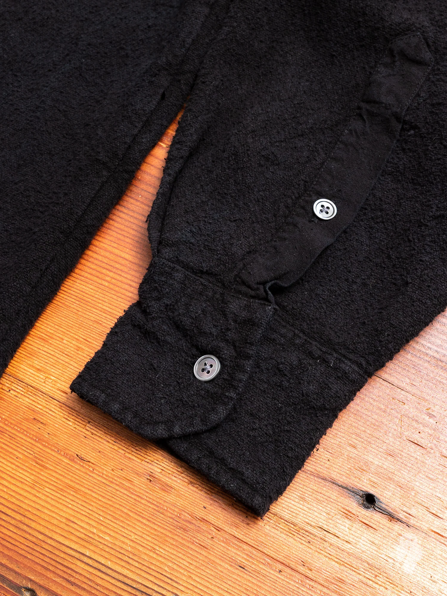 Borrowed Shirt in Washed Black Heavy Noil - Image 7