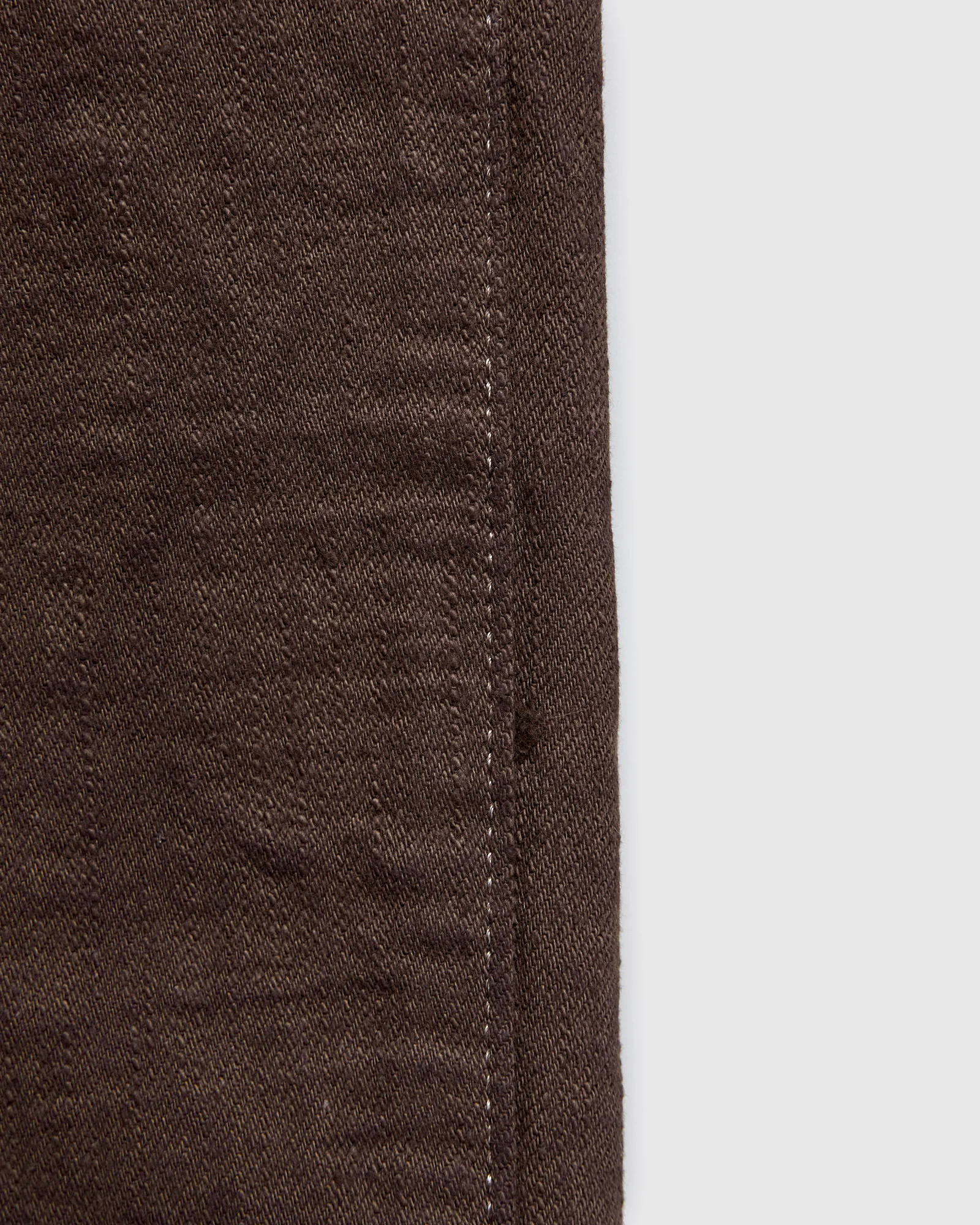BOS710XX-KU "Shizen" 18oz Kuri Chestnut Selvedge Denim - Slim Straight Fit - Image 10
