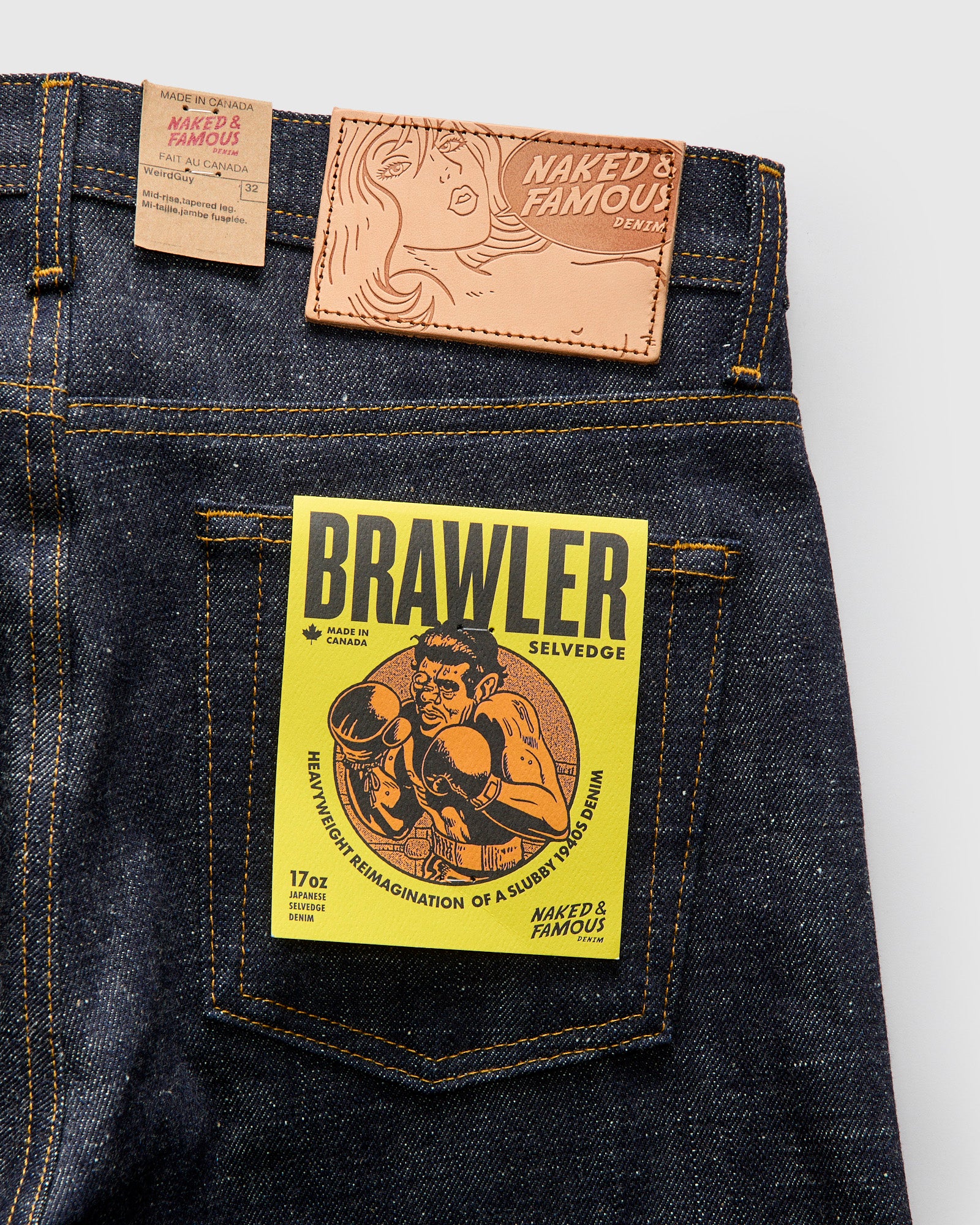 "Brawler" 17oz Selvedge Denim - Weird Guy Fit - Image 4