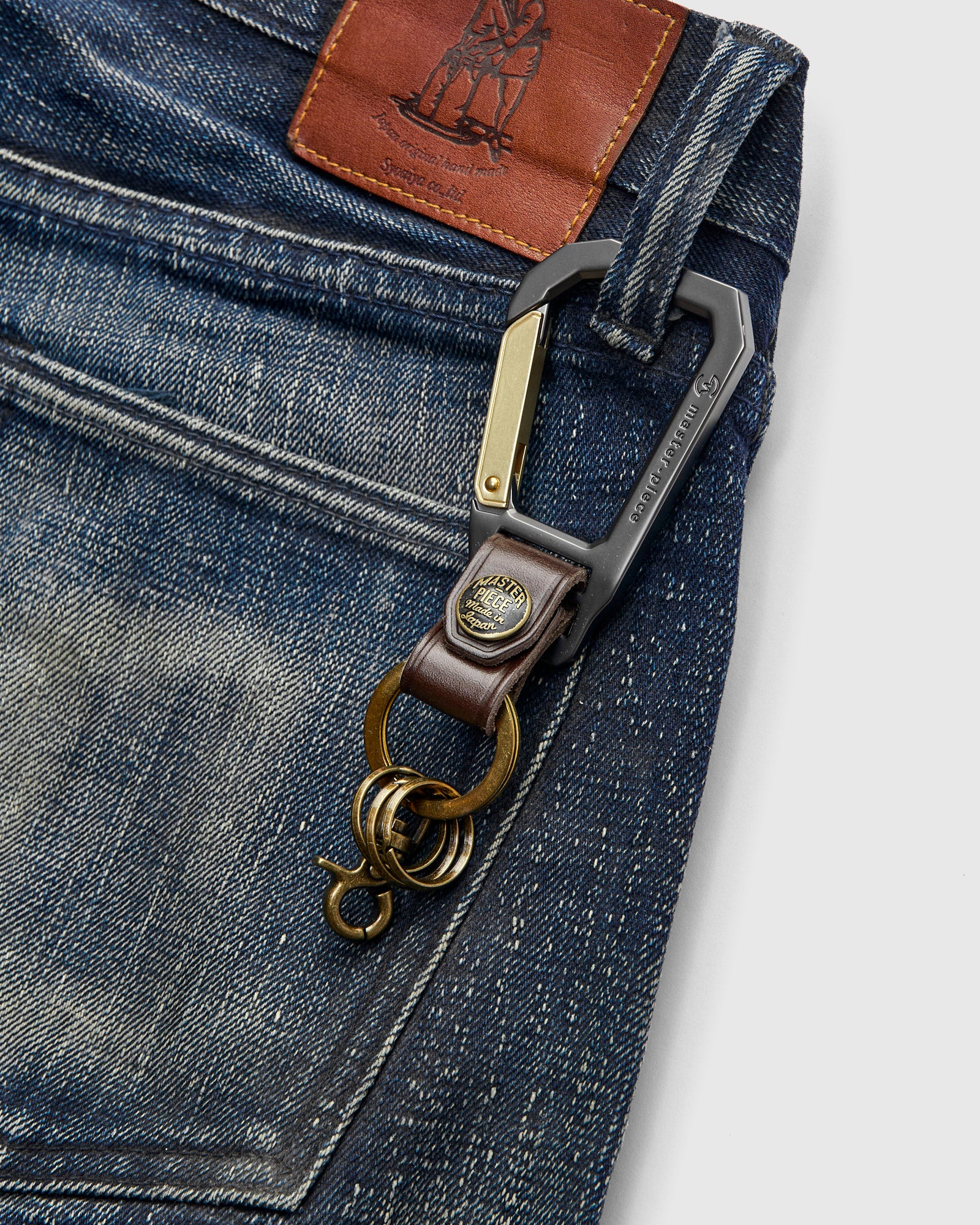 Carabiner Keychain in Chocolate - Image 2