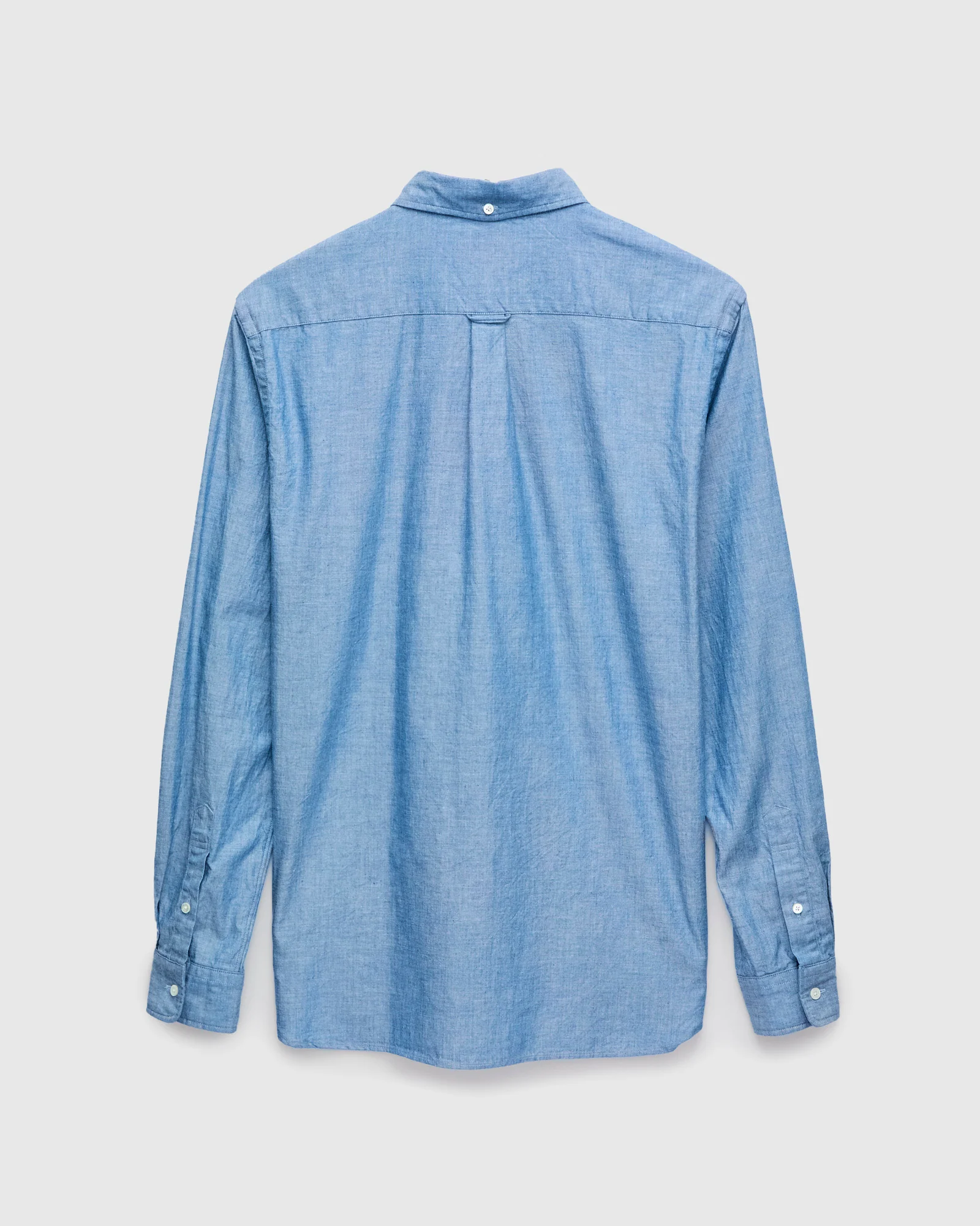 Chambray Button-Down Shirt in Blue - Image 3