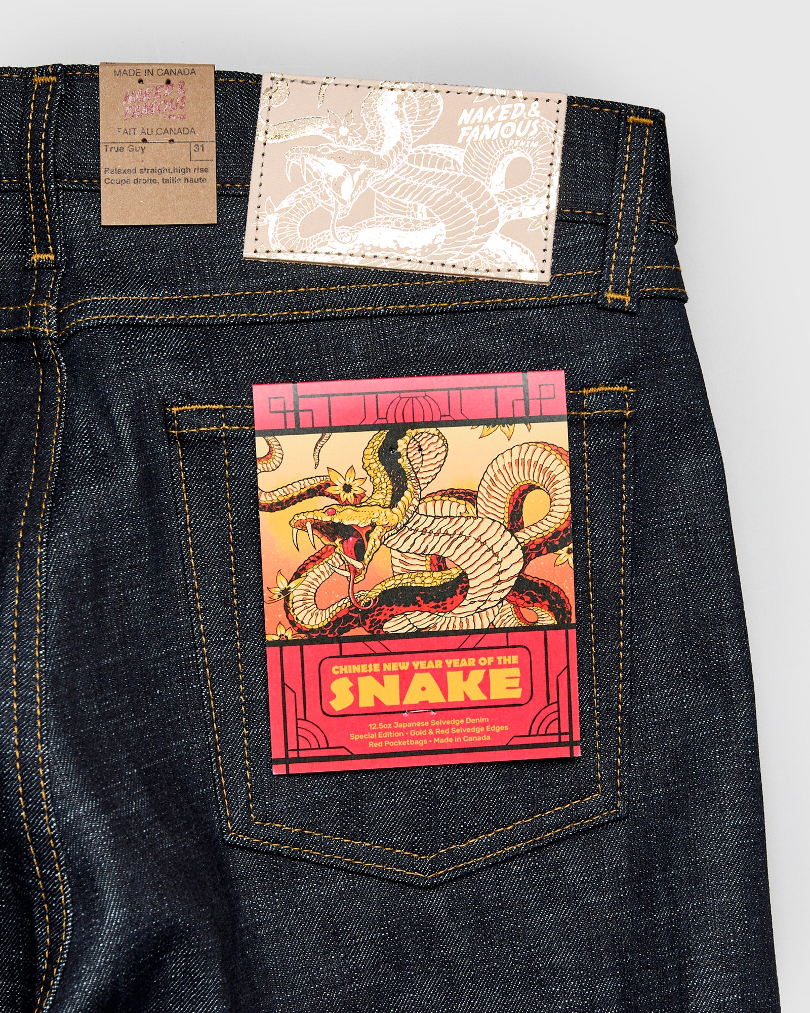 "Chinese New Year Snake" 12.5oz Selvedge Denim - True Guy Fit - Image 12