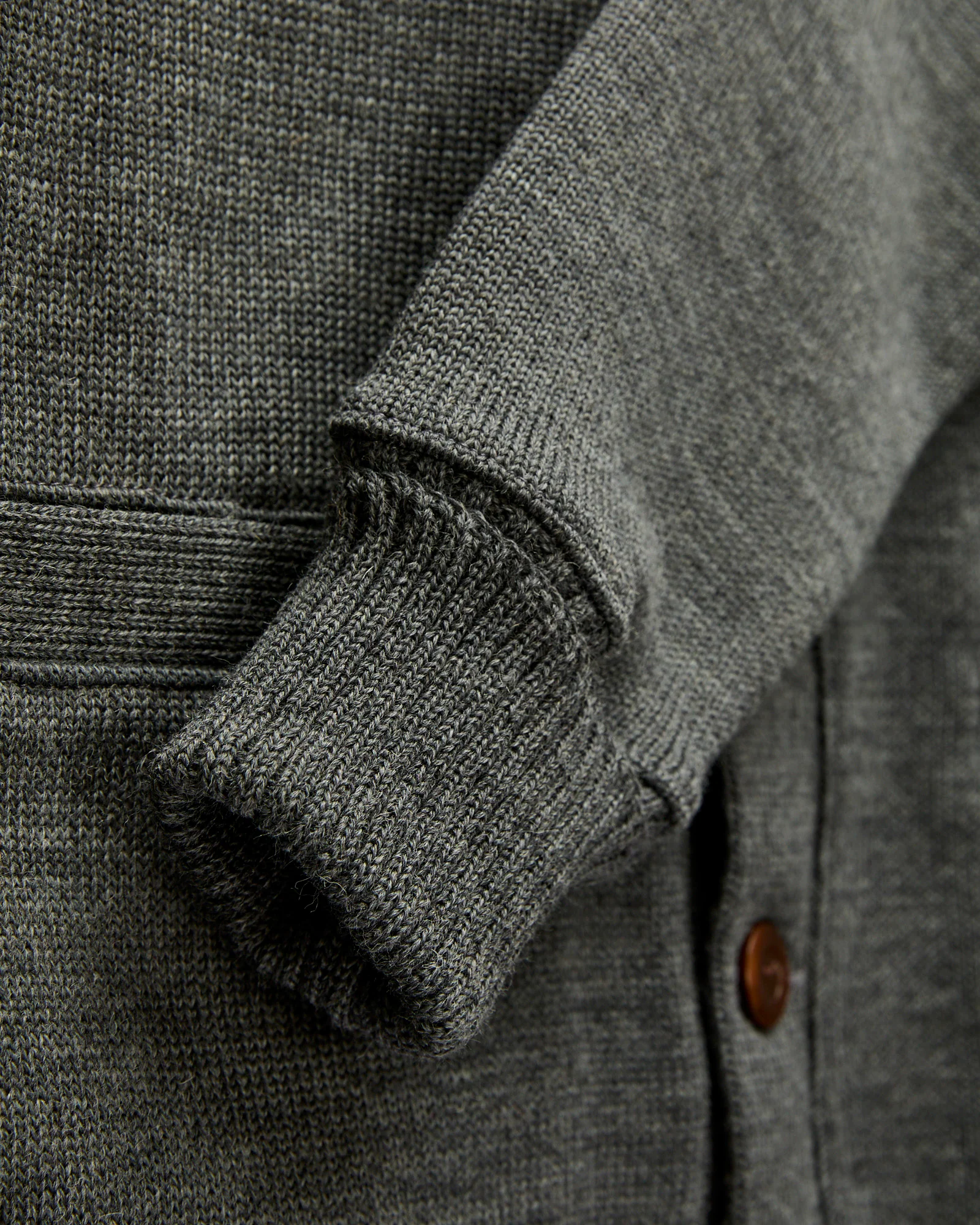 Classic Cardigan in Charcoal - Image 5