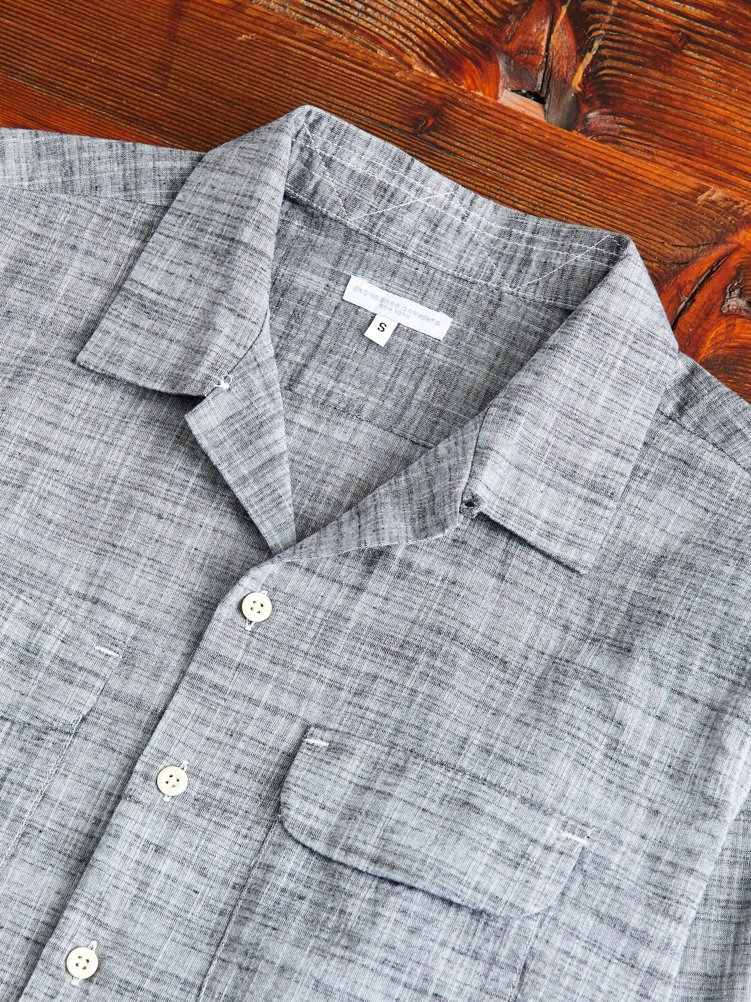 Classic Shirt in Black Cotton Slub - Image 3
