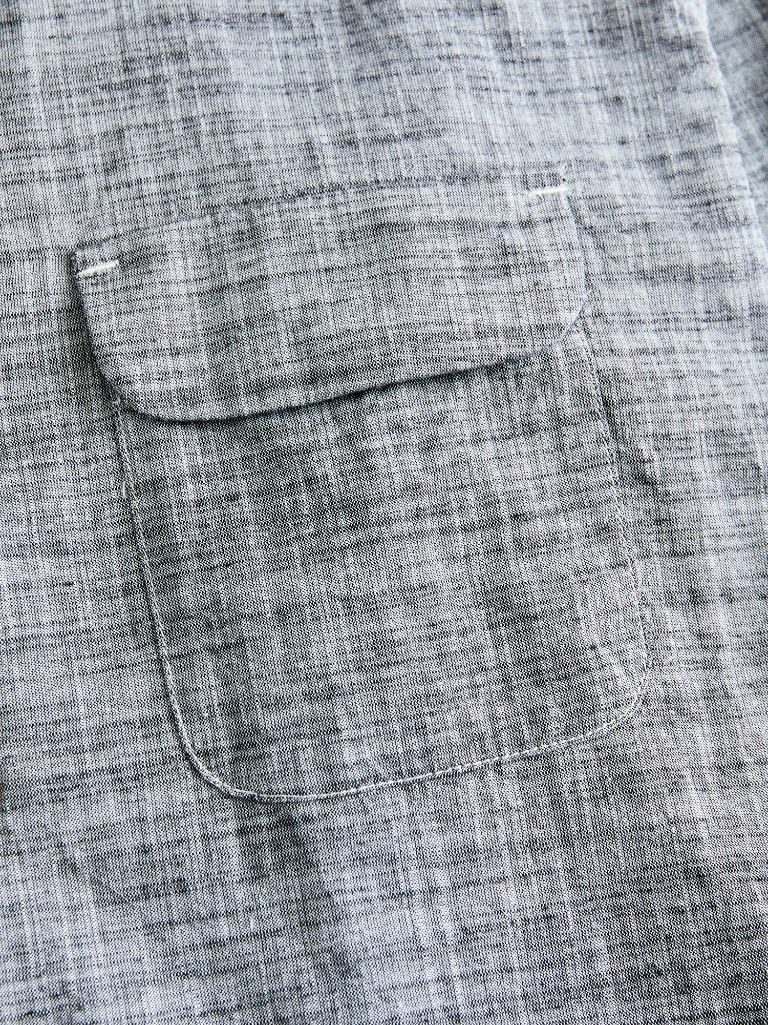 Classic Shirt in Black Cotton Slub - Image 5