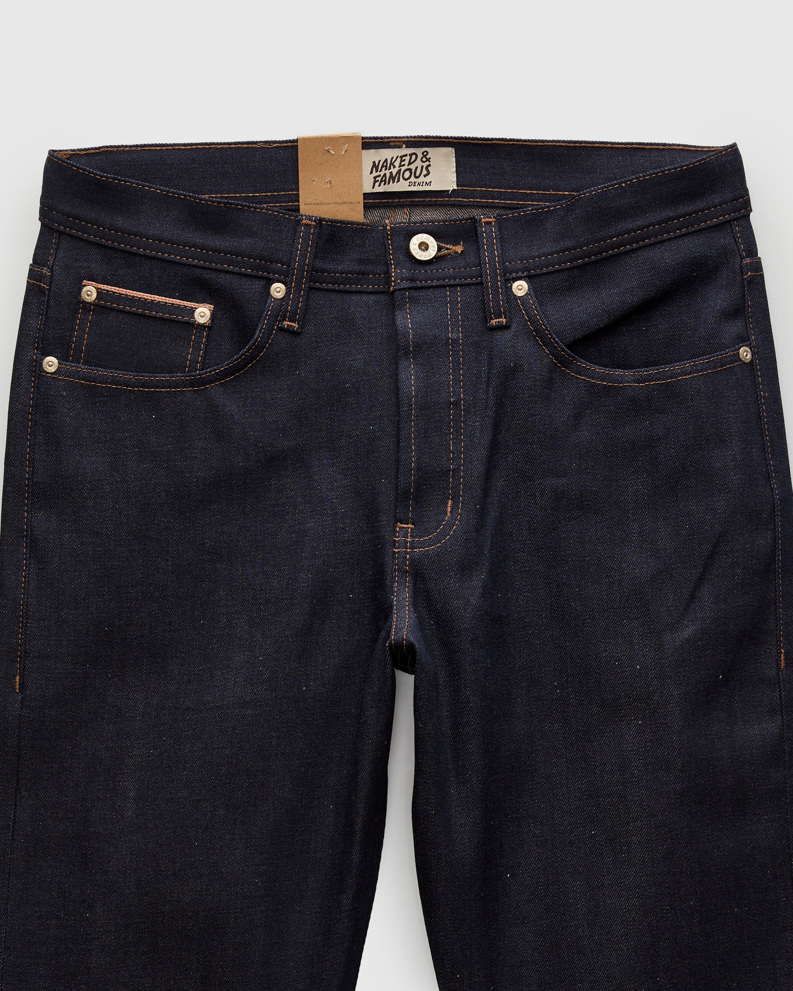 "Coffee Dye" 12.5oz Selvedge Denim - Weird Guy Fit - Image 5