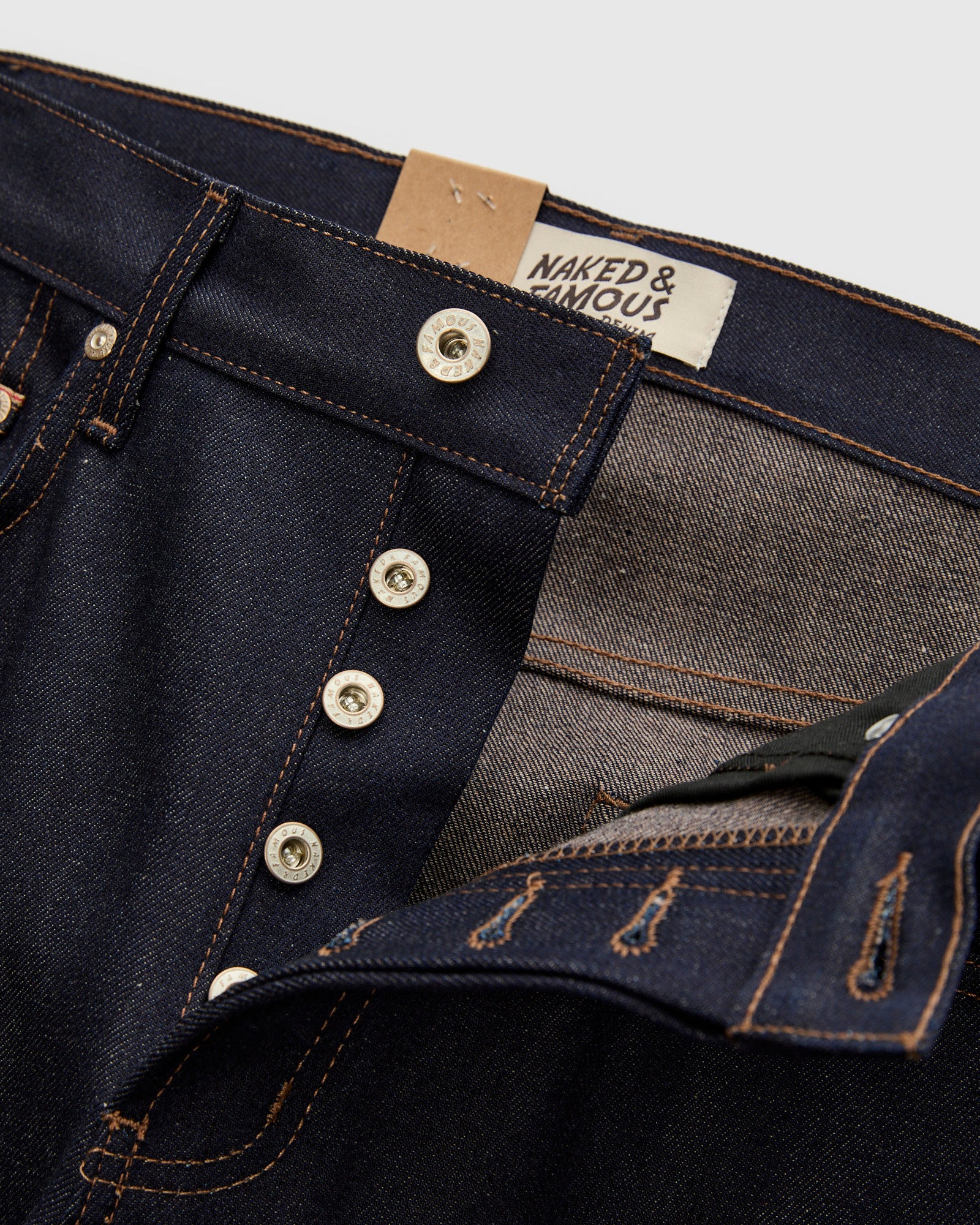 "Coffee Dye" 12.5oz Selvedge Denim - Weird Guy Fit - Image 7