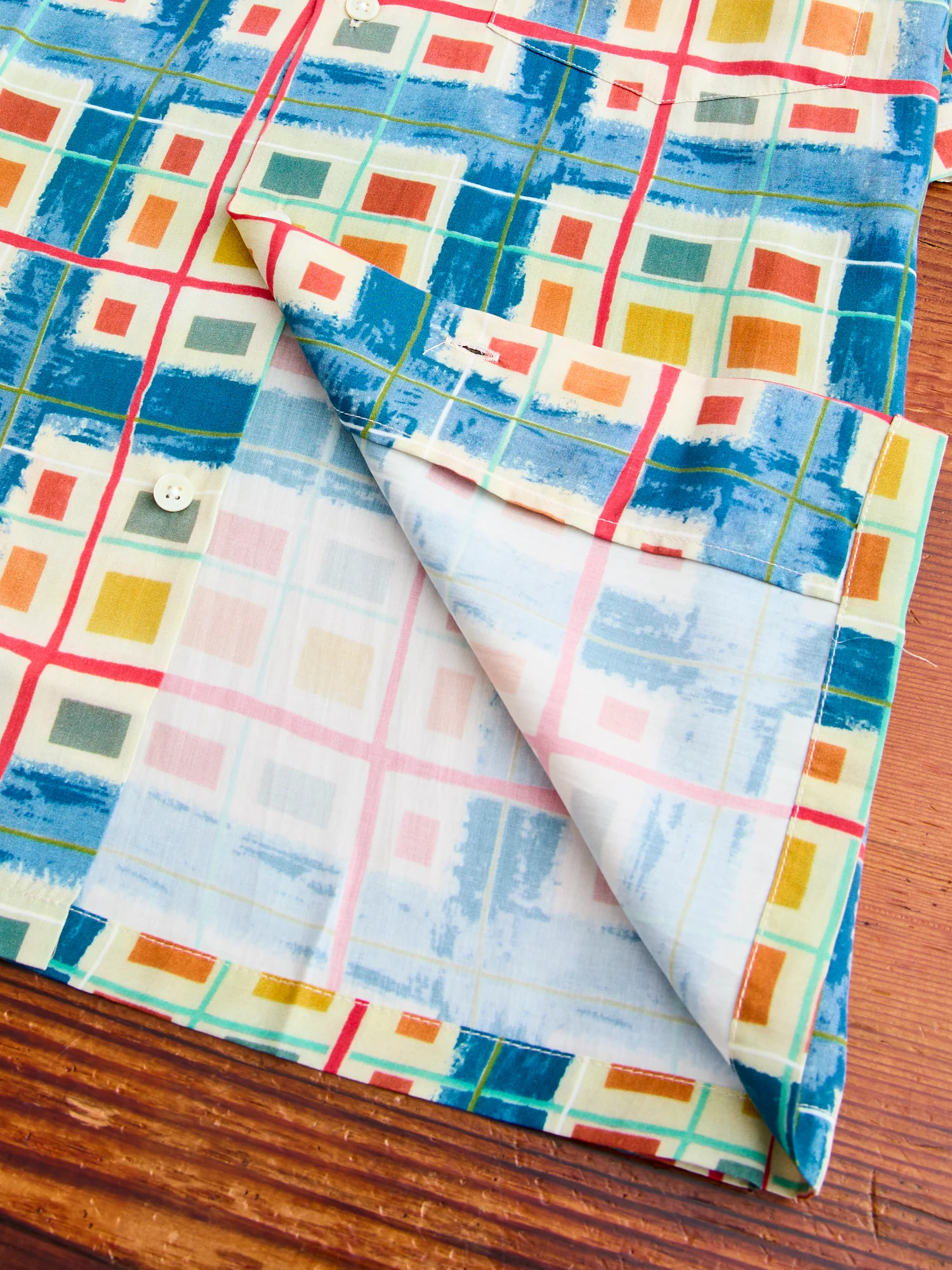 Color Case Button-Up Shirt in Blue - Image 8