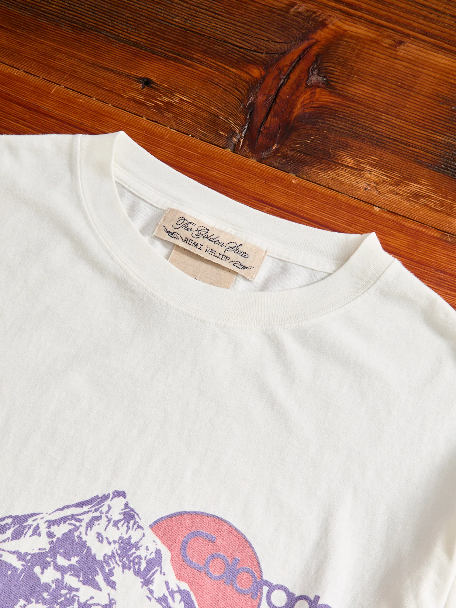 "Colorado" Special Finish T-Shirt in Off White - Image 3