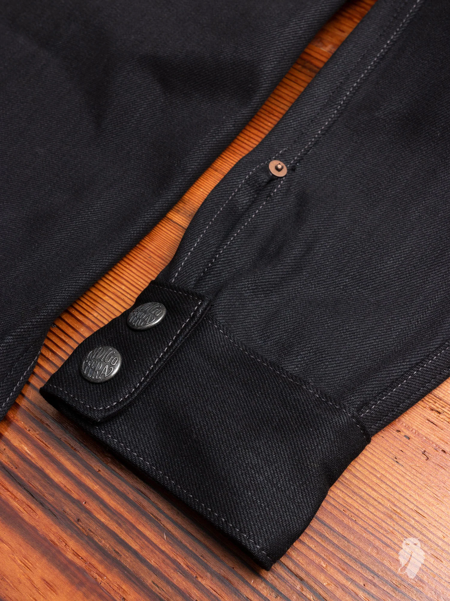 Copeland 14oz Denim Shirt in Black - Image 6