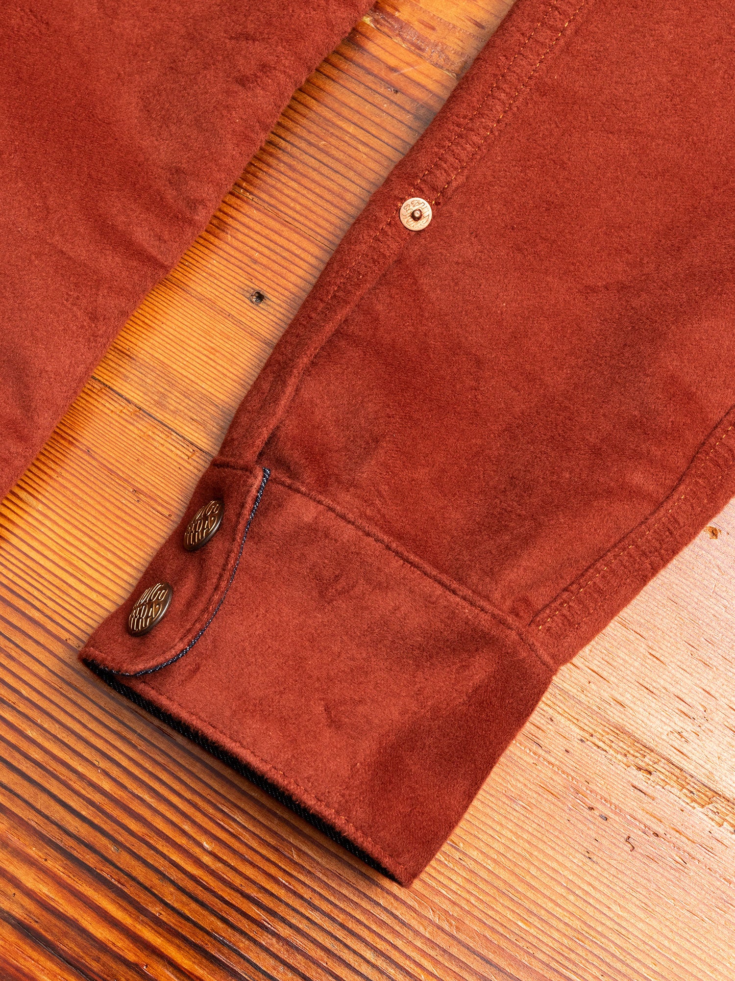 Copeland Moleskin Shirt in Rust - Image 5