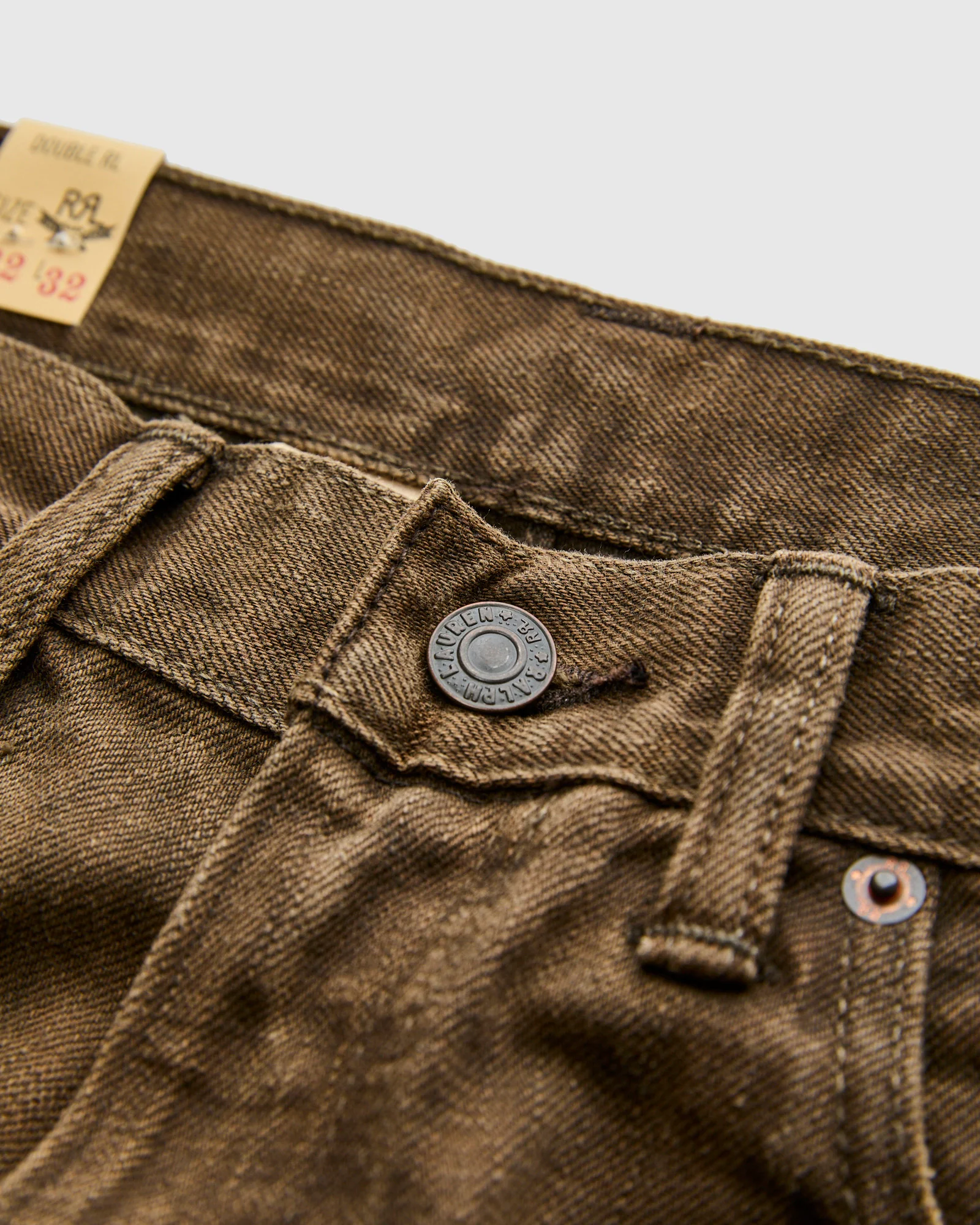 "Distressed Brown" 13.5oz Washed Denim - Slim Fit - Image 5