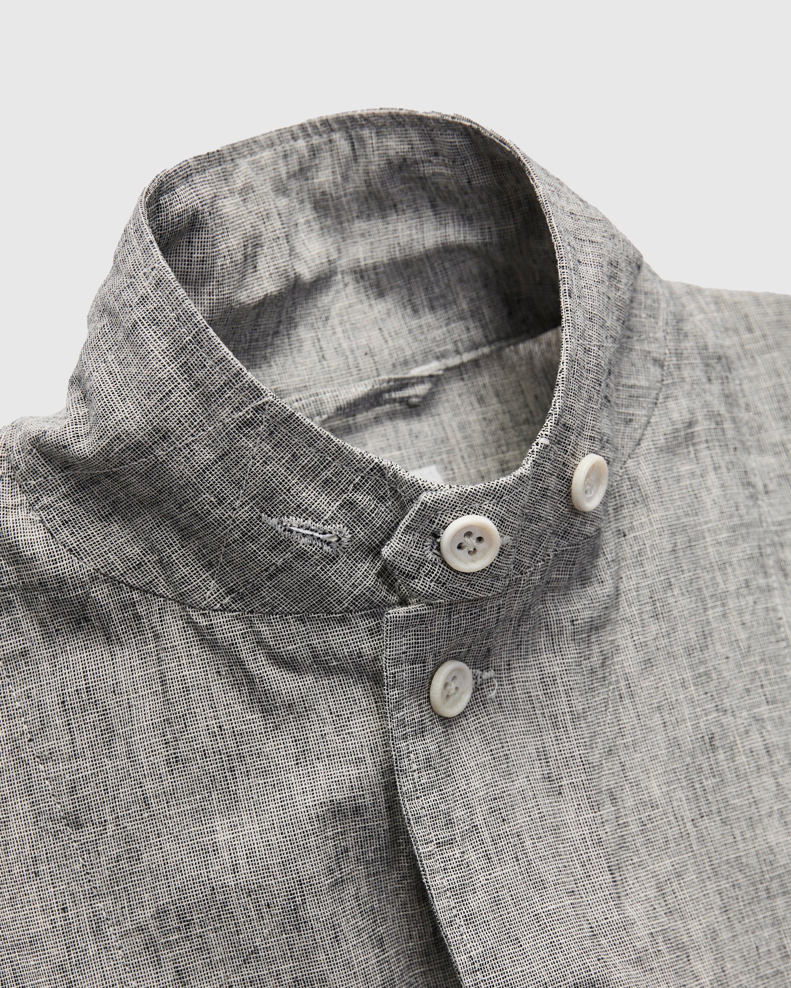 Loiter Jacket in Cotton-Linen Heather Grey Melange - Image 6