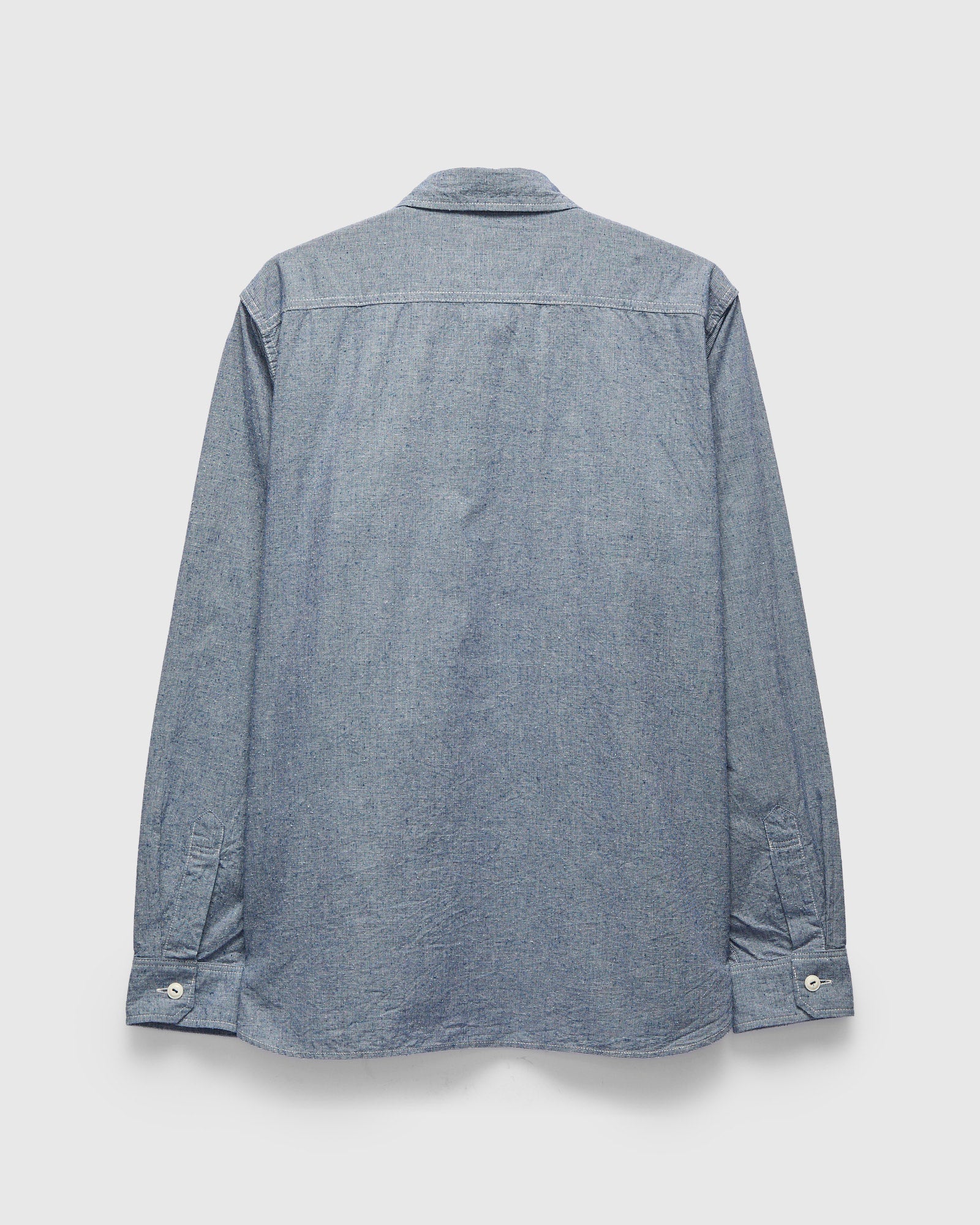 Cotton Silk Work Shirt in Mini Check - Image 3